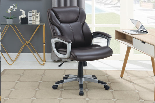 Modern PU Leather Executive Office Chair, Black