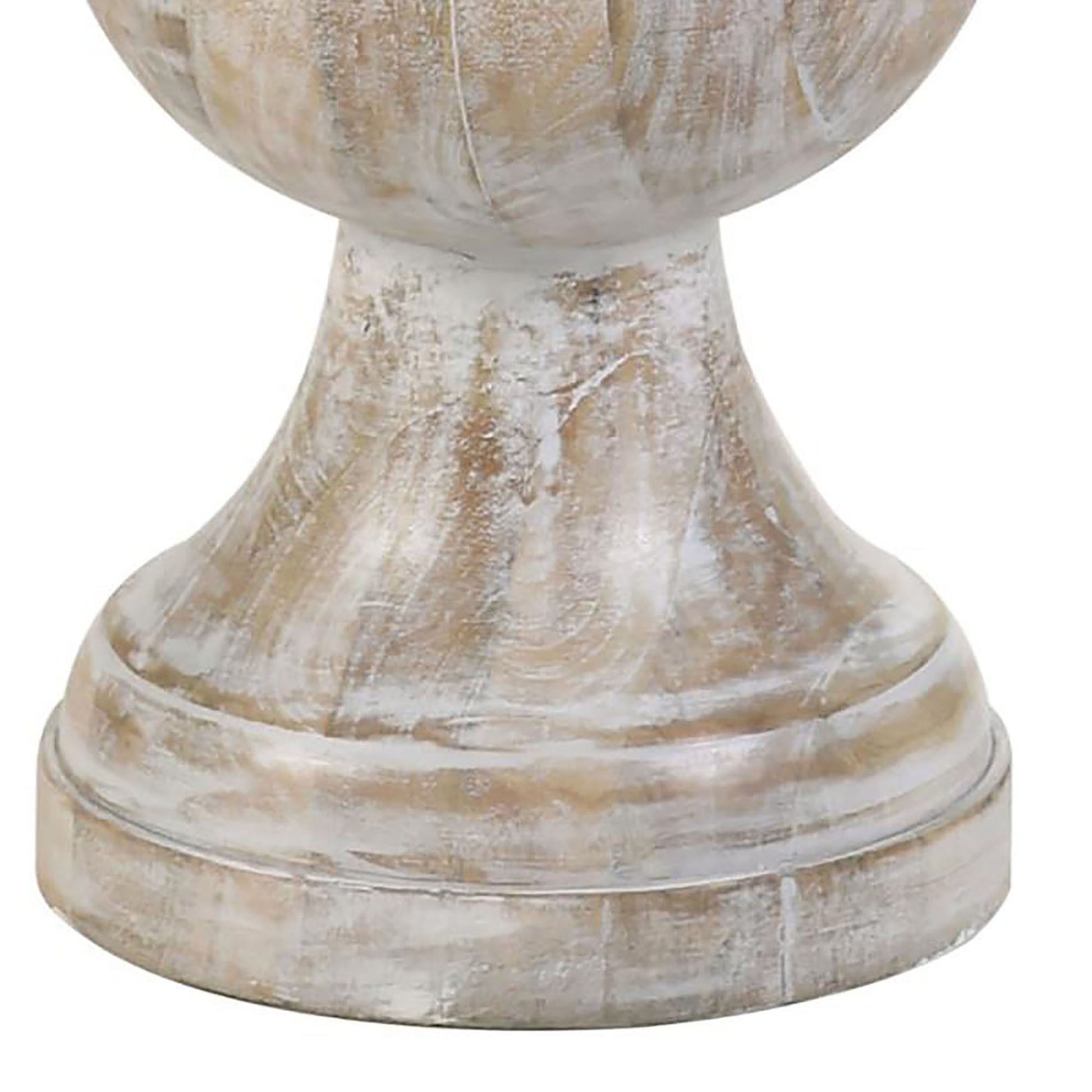 White Washed Pedestal Accent Table