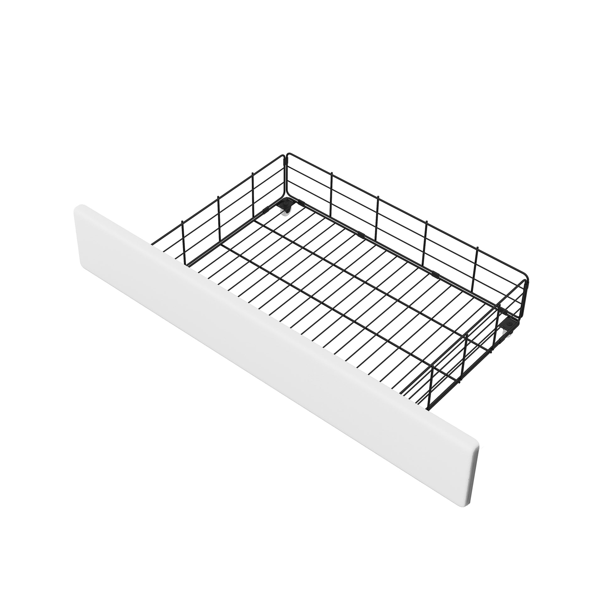 Belton Full Size Metal Platform Bed with 2 Drawers, White