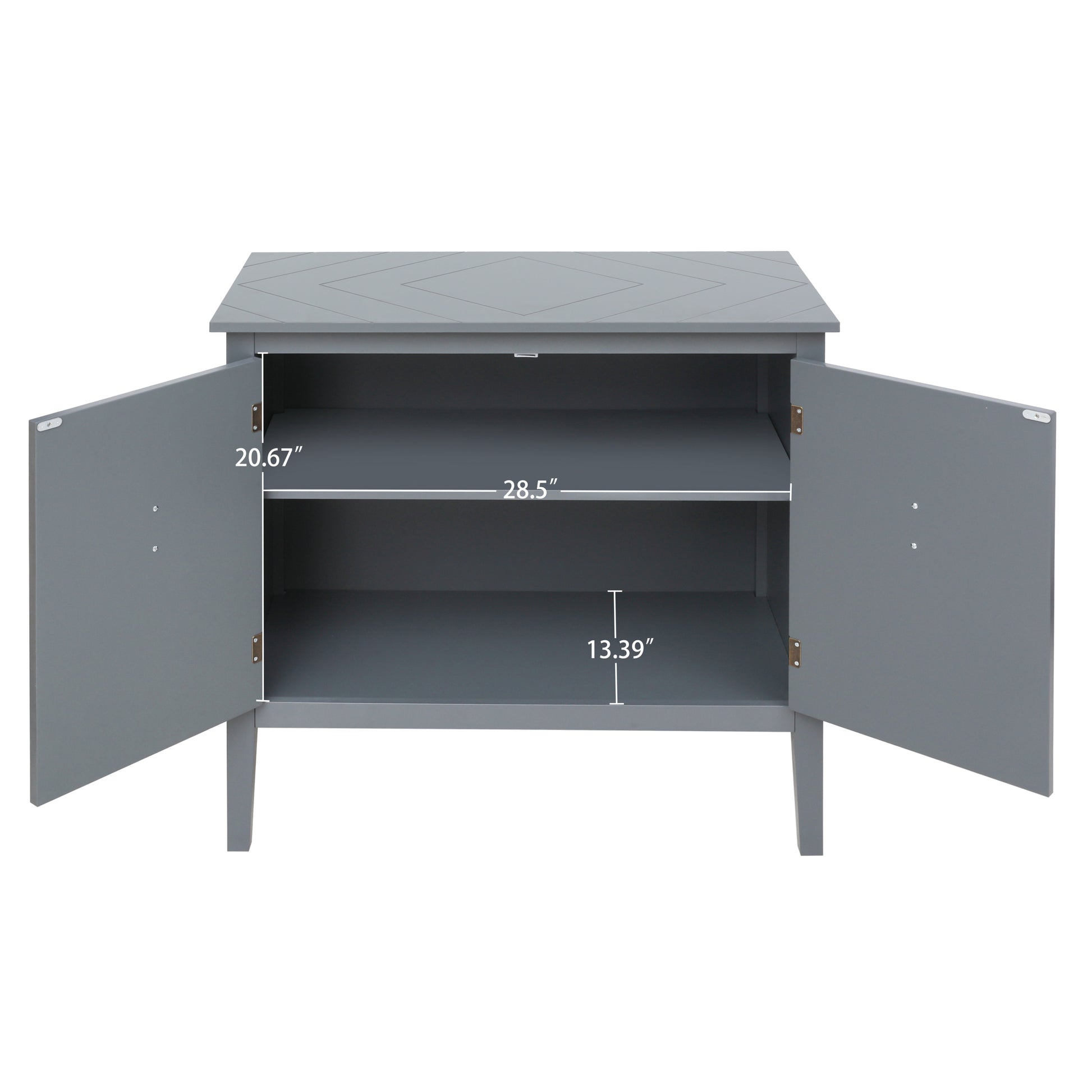 Jordan Modern 2-Door Accent Cabinet - Gray