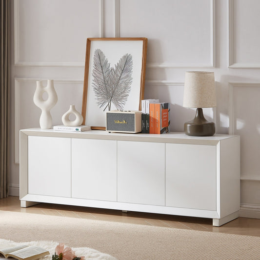 Raine 64" Modern Sideboard Cabinet, White