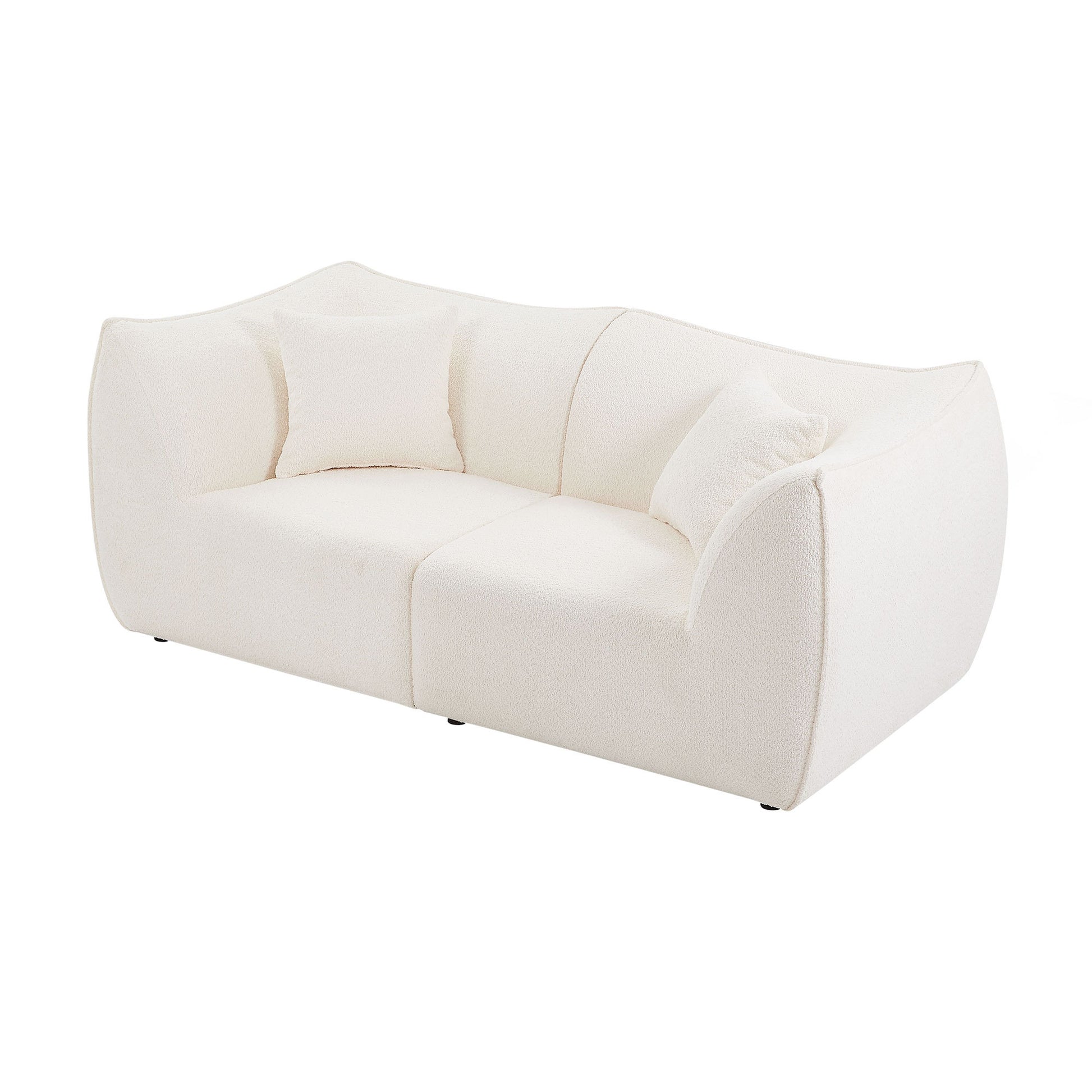 Zulema 79" Modern Deep Seat Upholstered Sofa, Beige