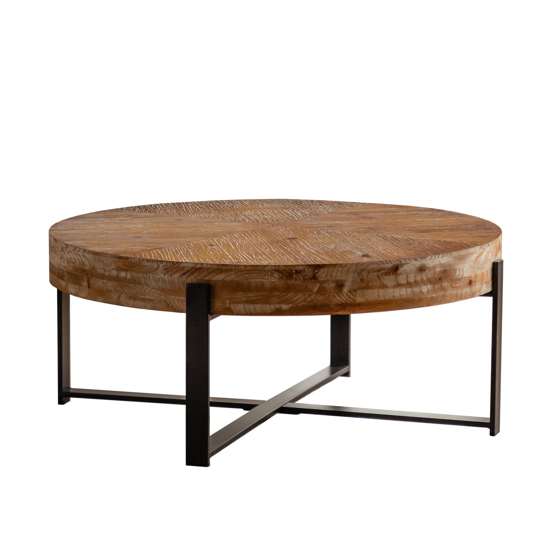 Ekeler Mid-Century Modern Coffee Table with Black Legs