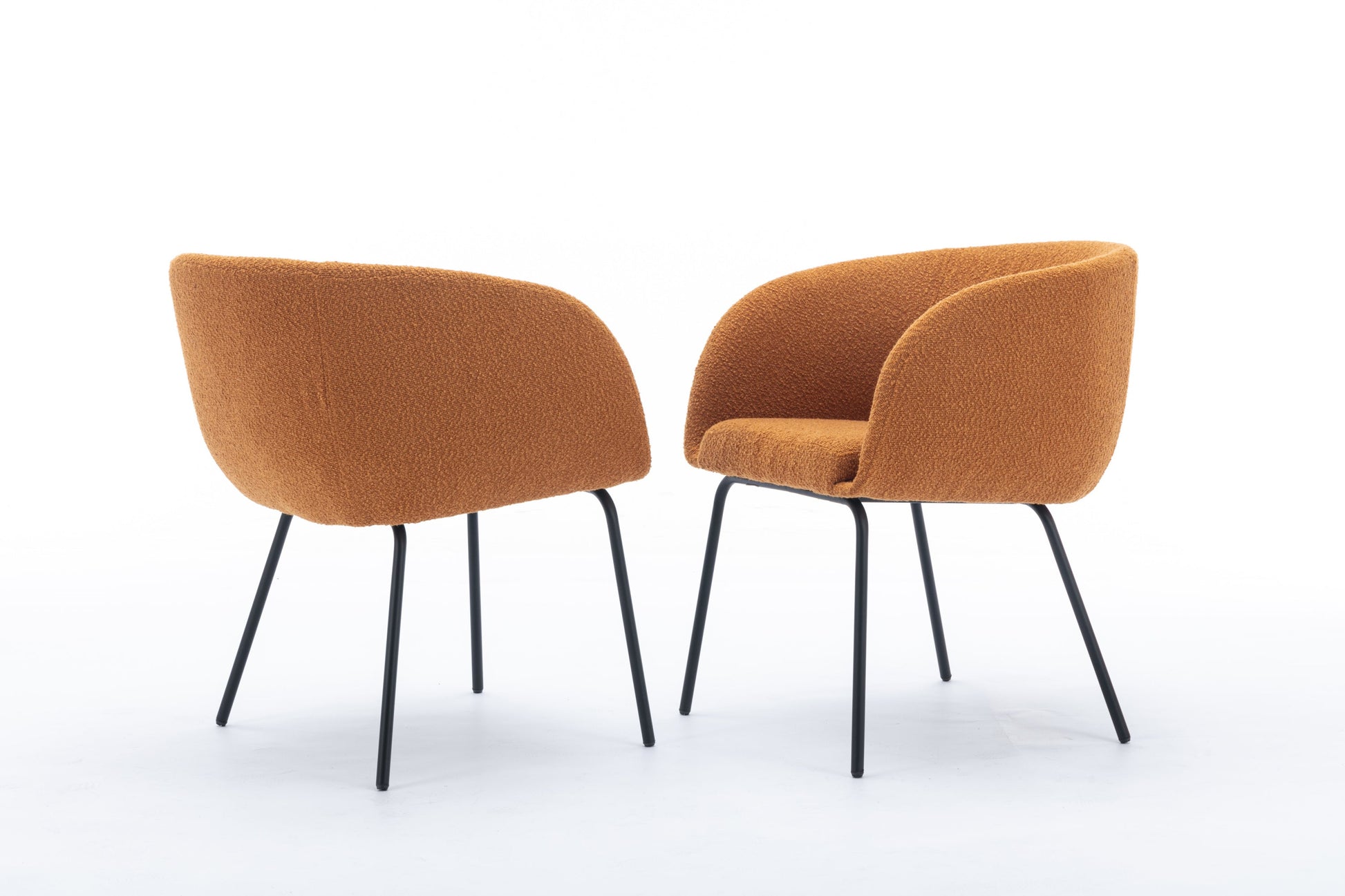 Lindy Modern Boucle Dining Chairs Set of 2 Ginger