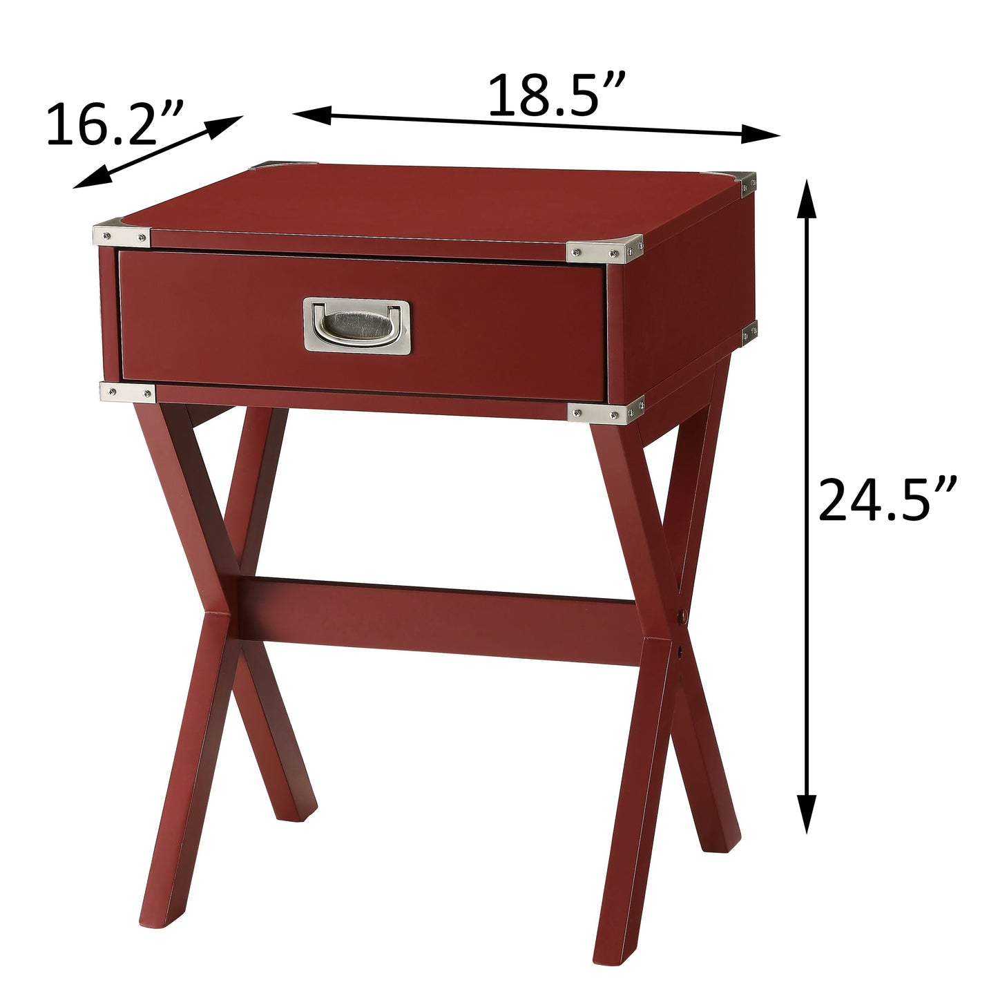 Red 1-drawer End Table