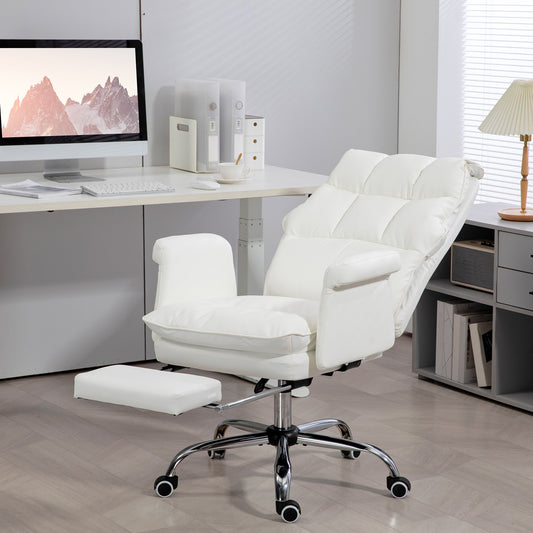 Alexandra PU Leather Executive Office Chair, White