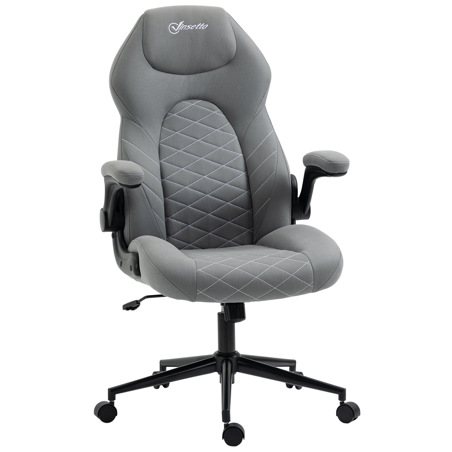 Tallis Light Gray Upholstered Gaming Chair