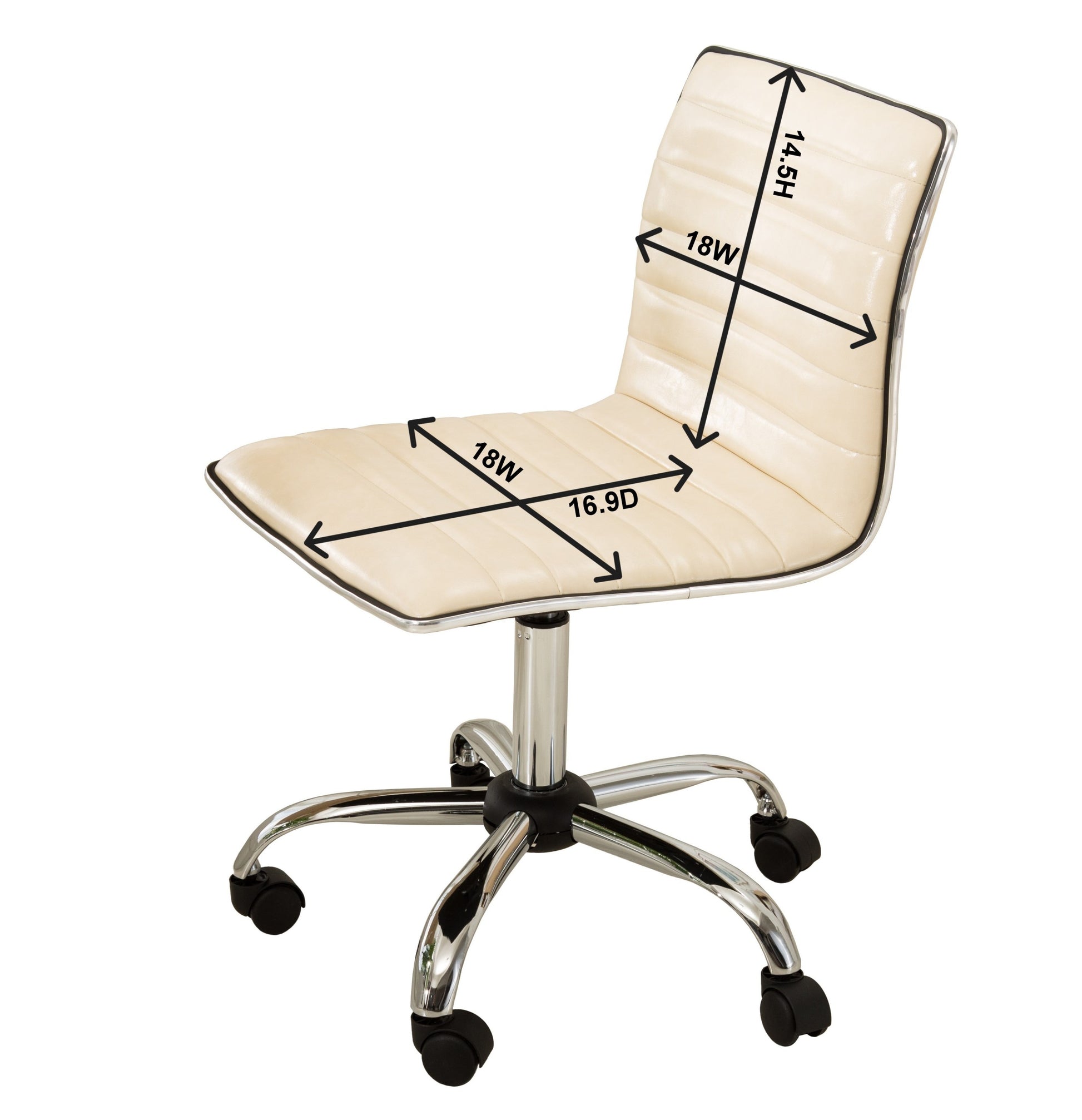 Fremo Chromel Adjustable Air Lift Office Chair, White