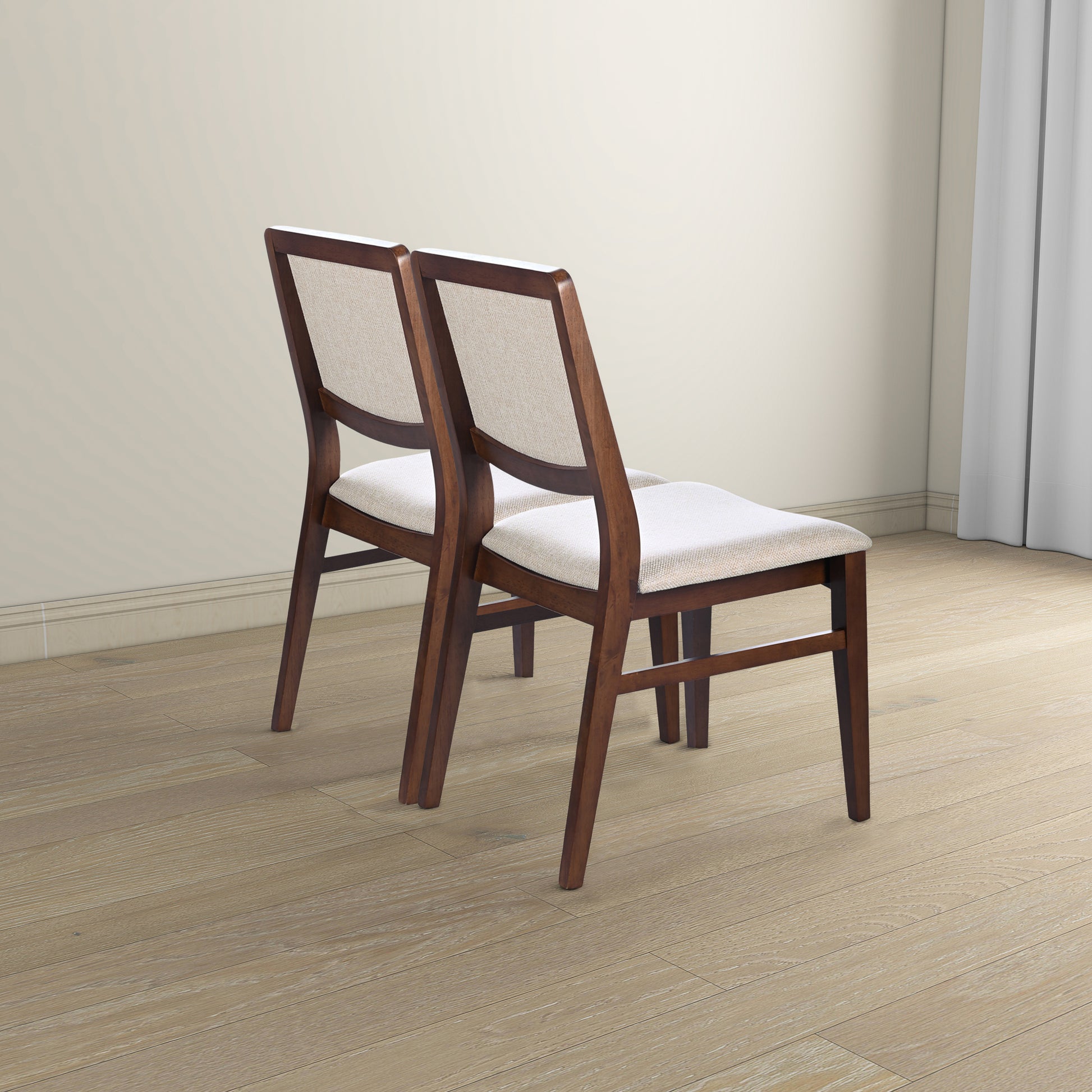 Skylar Beige Fabric Dining Chair Set Of 2