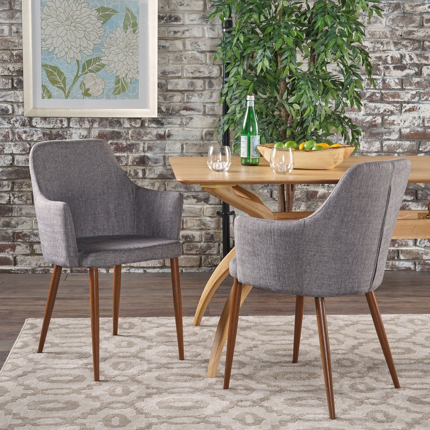 Stanley Mid-Century Modern Side Chairs, Gray