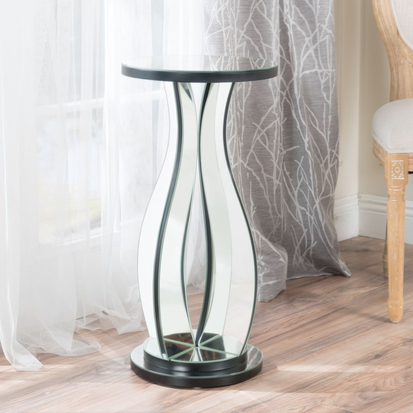 Ryker Modern Minimalist Clear Glass Side Table