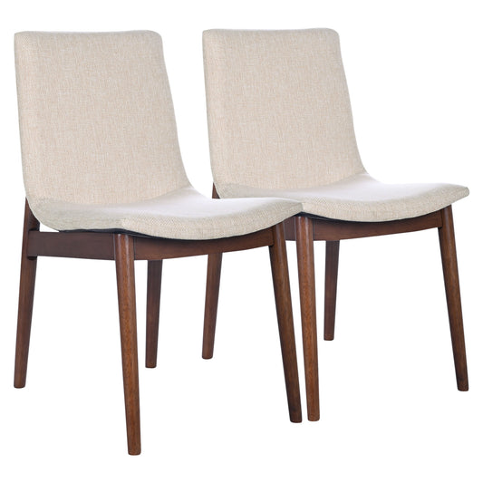 Ravel Beige Fabric Dining Chair Set of 2