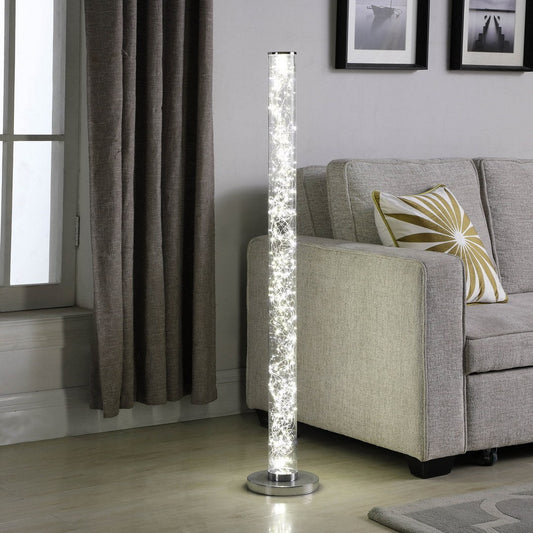 49' Exposed Rope LED Minari Clear Column Floor Lamp