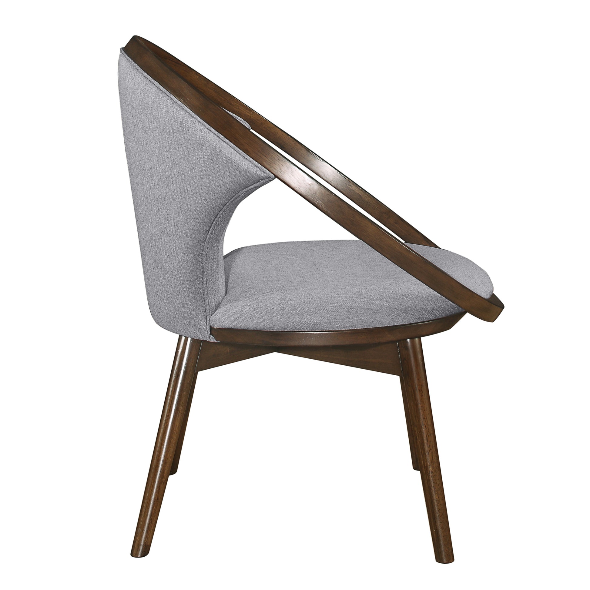 Liora Mid-Century Design Accent Chair in Brown Fabric