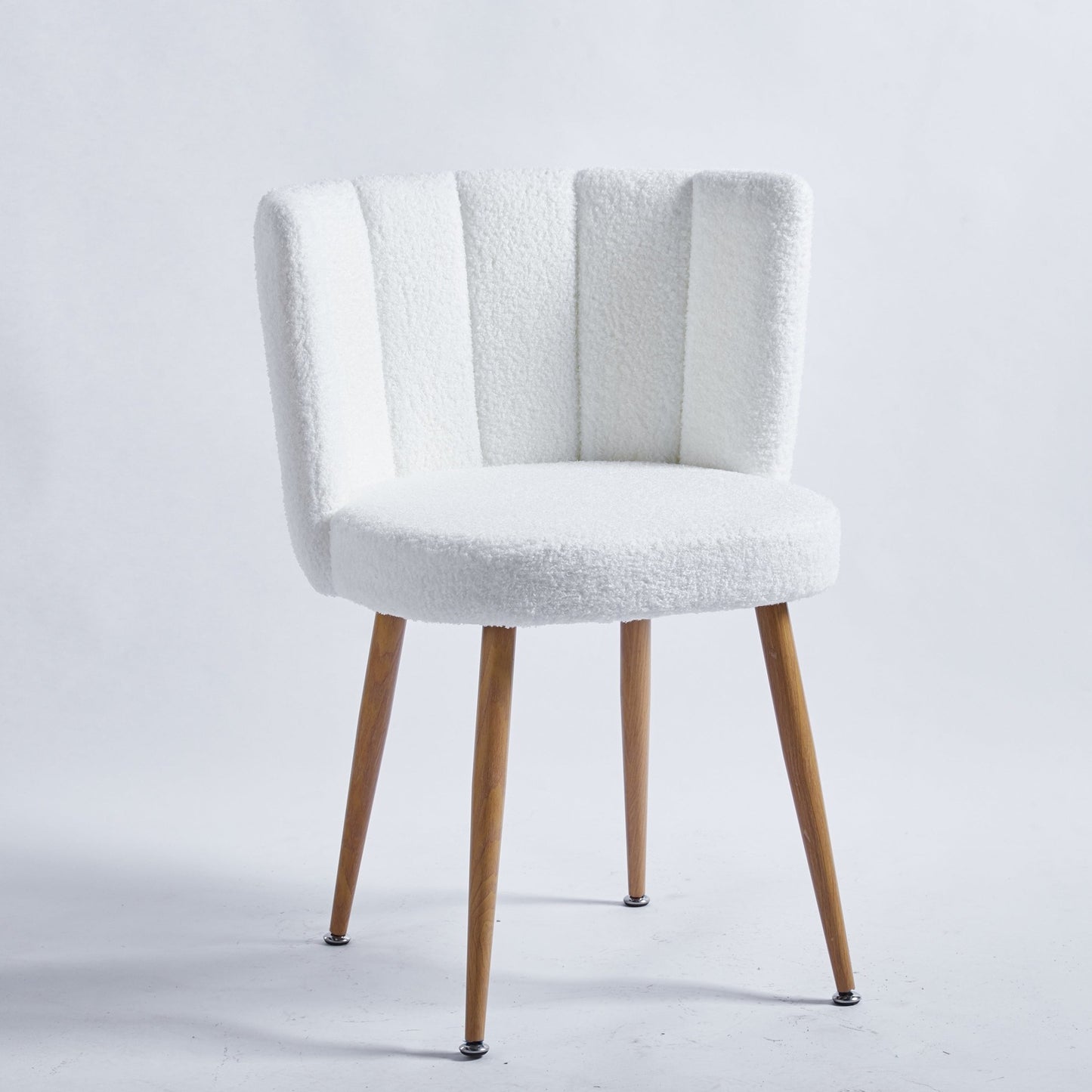 Nixie Morn Faux Fur Side Chairs Set of 2 , White