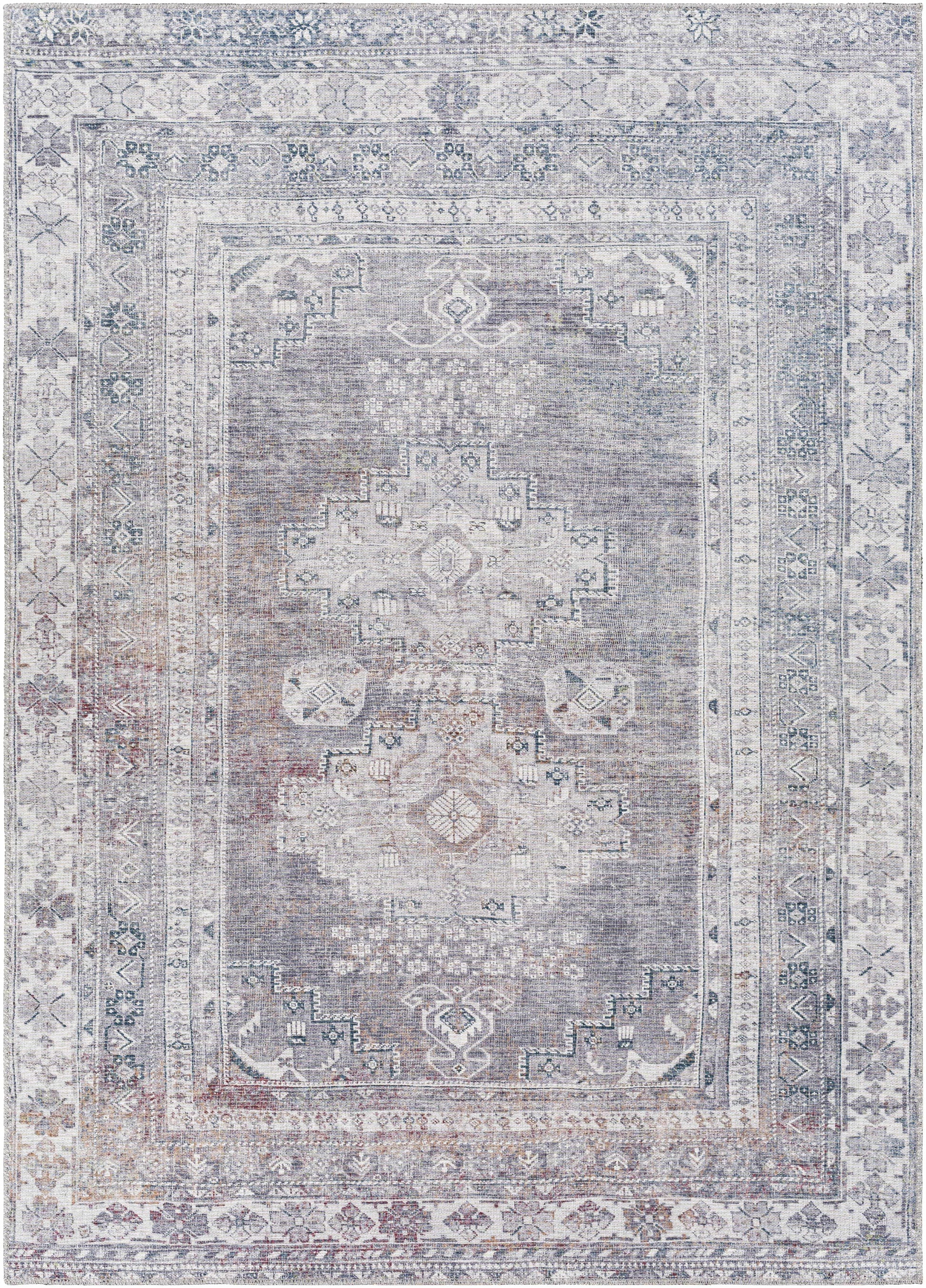 Baltinglass Gray Washable Area Rug - Clearance