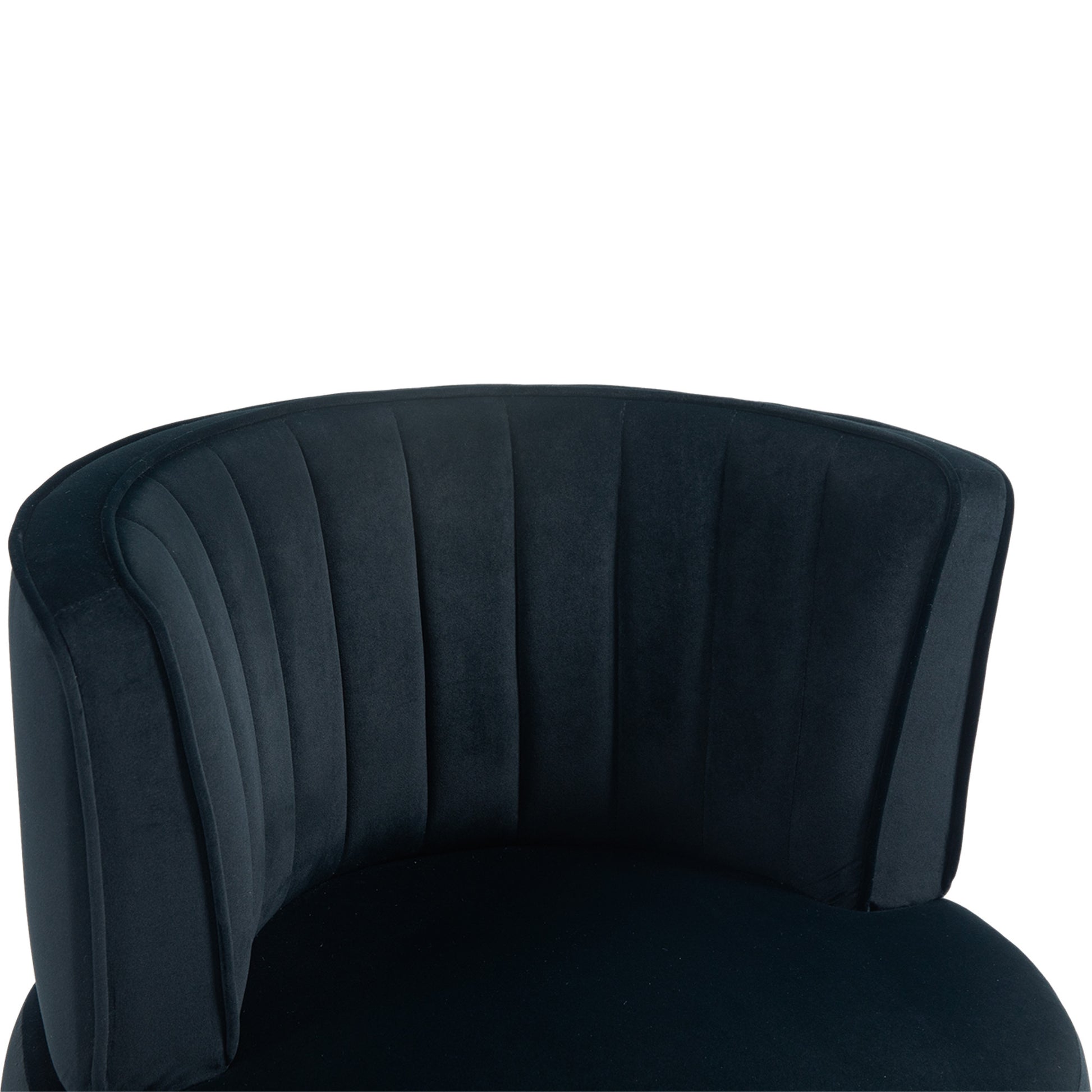 Coolmore Chic & Comfy 360° Black Swivel Accent Chairs for Living Rooms & Offices