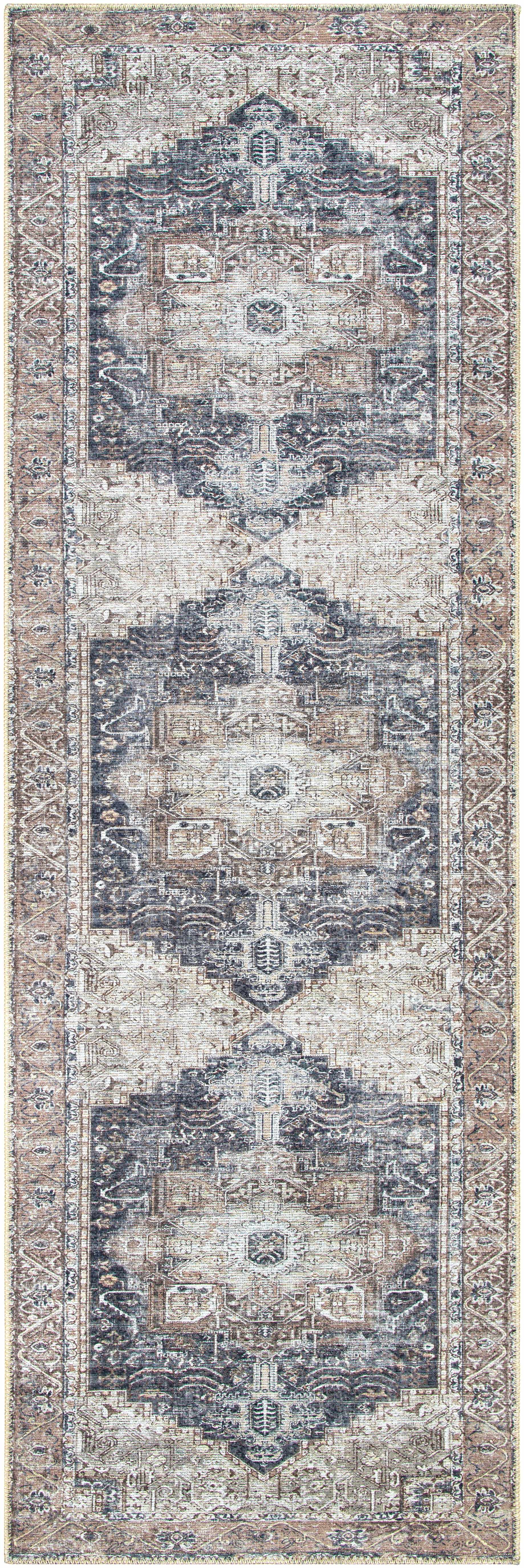 Beige Rosman Washable Area Rug - Clearance