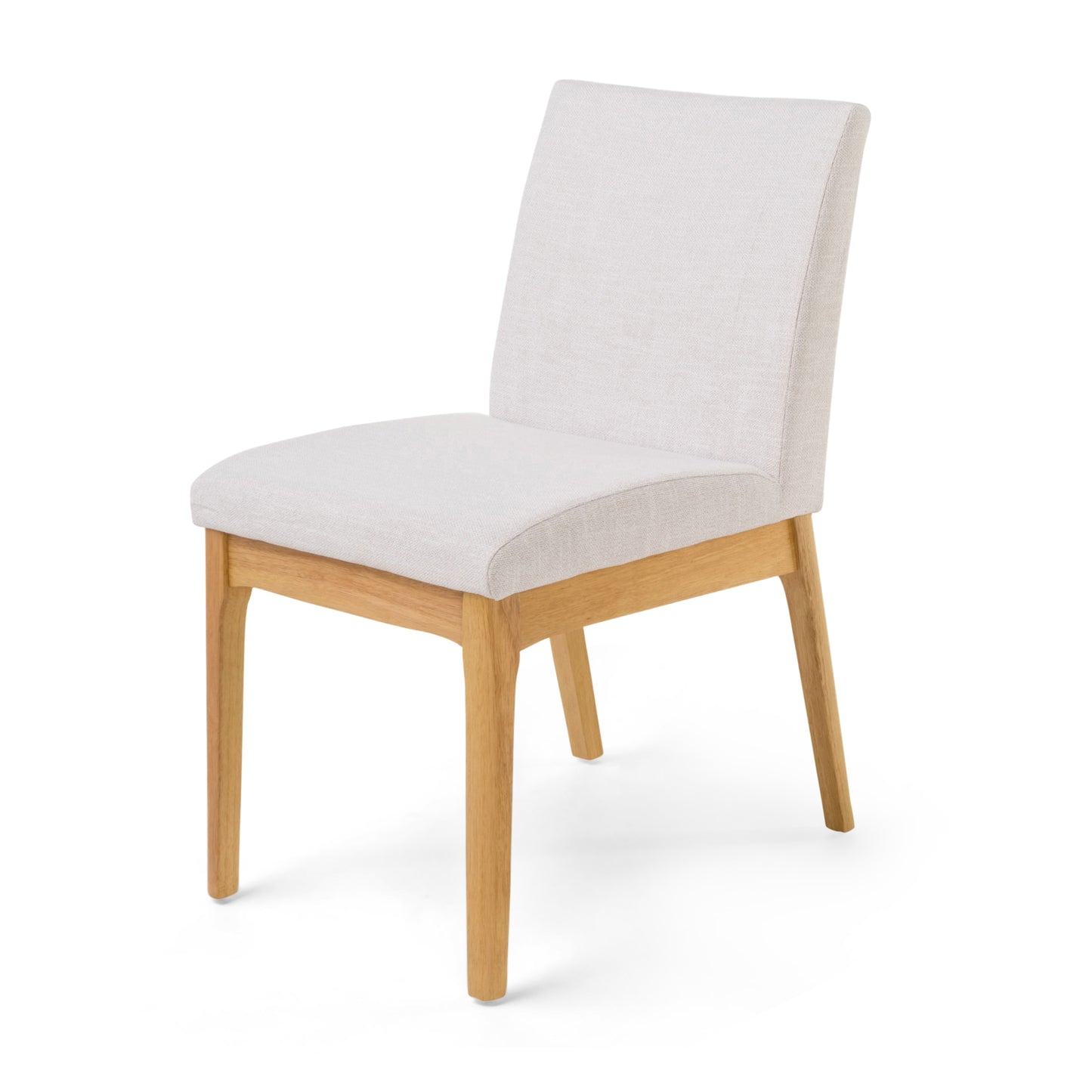 Betty Linen Dining Side Chairs with Wood Trim Set of 2