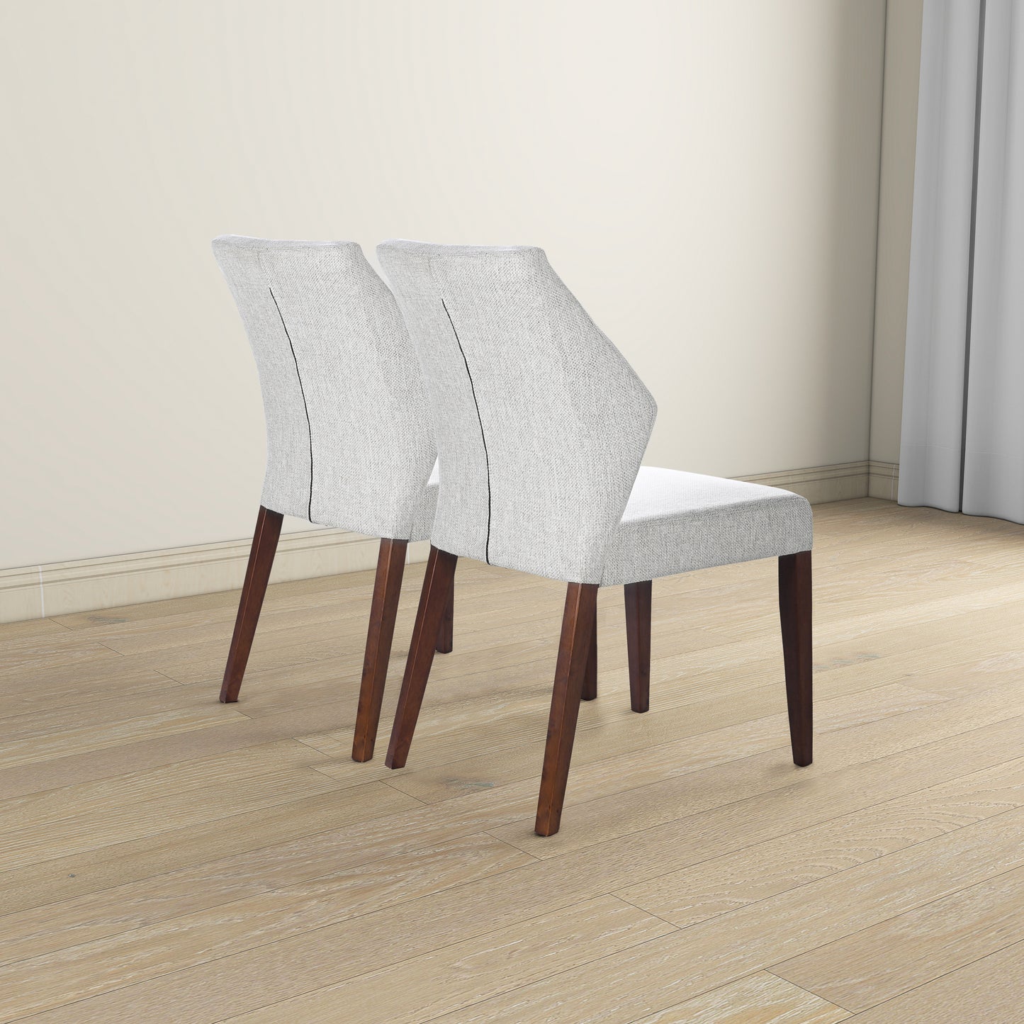 Luca Light Grey Fabric Dining Chair Set Of 2