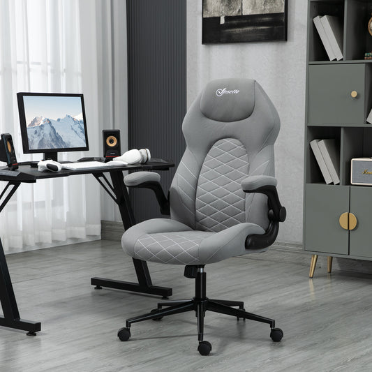 Tallis Light Gray Upholstered Gaming Chair