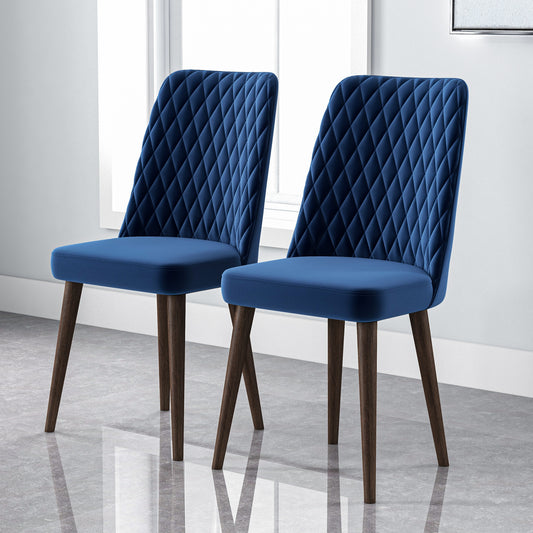 Katie Mid-Century Modern Velvet Dining Chair Set of 2