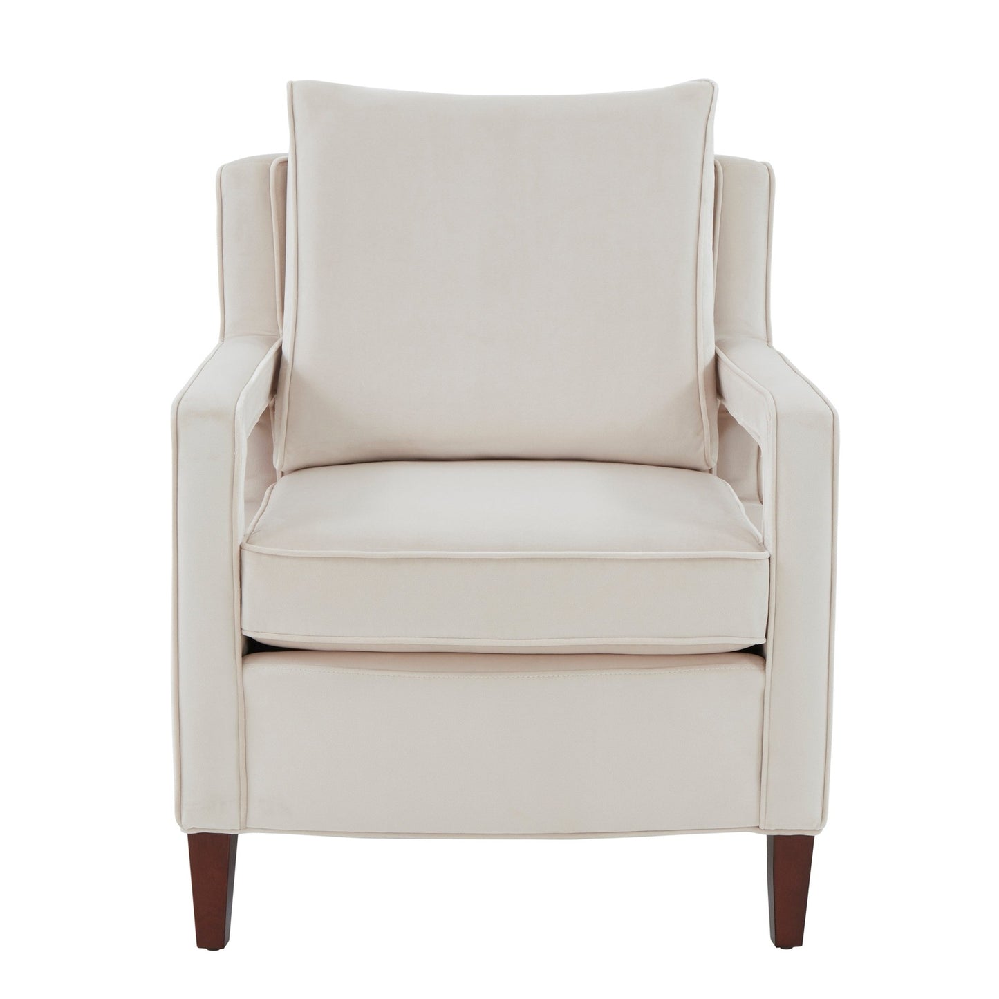 Alina Sea Oat Velvet Accent Arm Chair