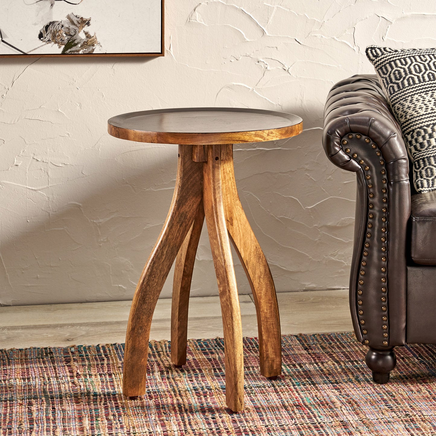 Chase Rustic Wooden Side Table