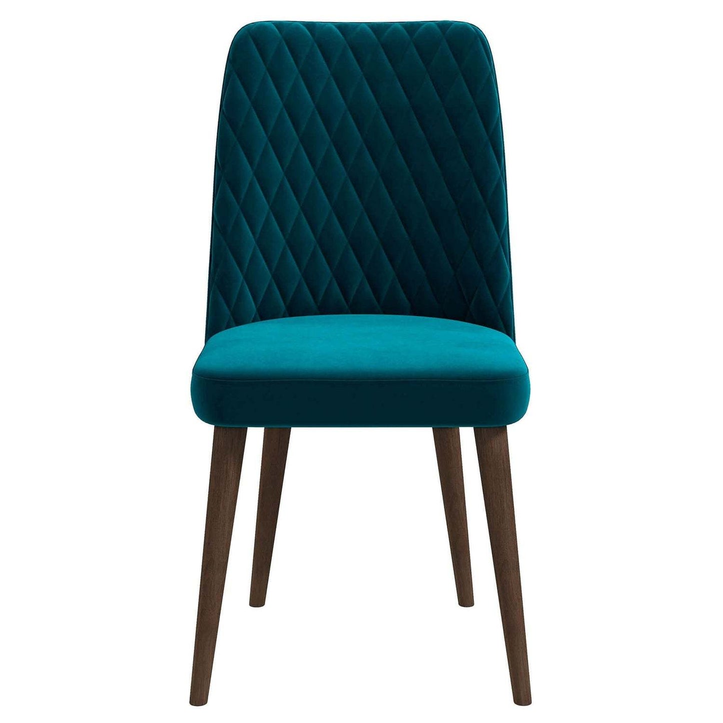 Katie Mid-Century Modern Velvet Dining Chair Set of 2 Teal