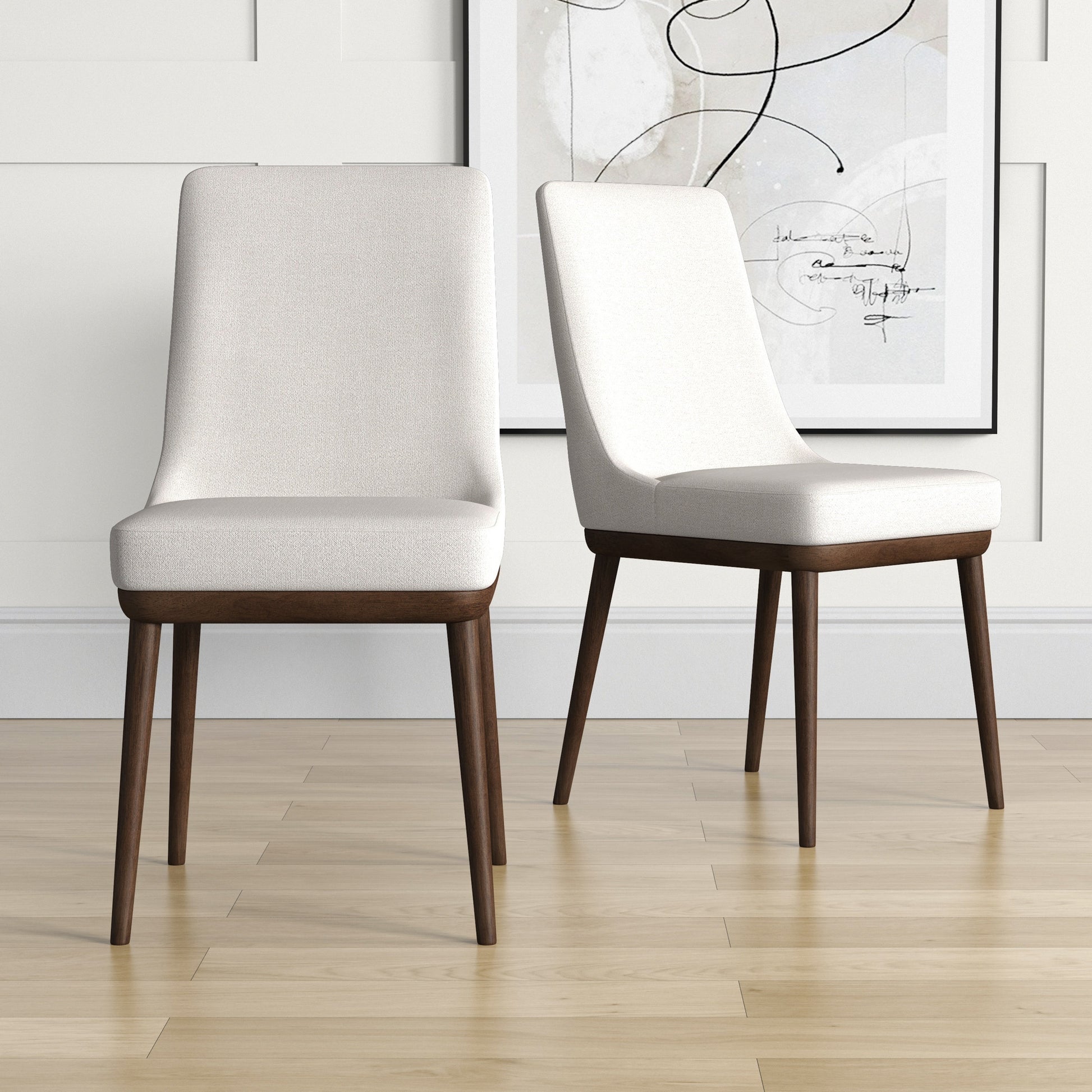 Kate Mid-Century Modern Dining Chair Set of 2