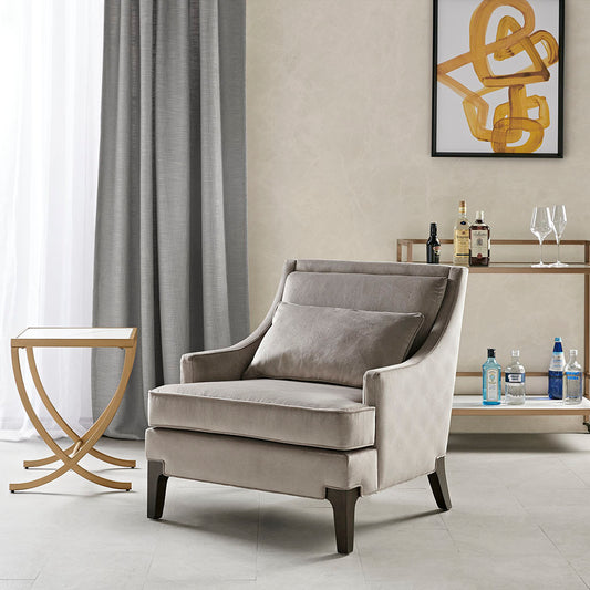 Anna Transitional Accent Chair, Gray