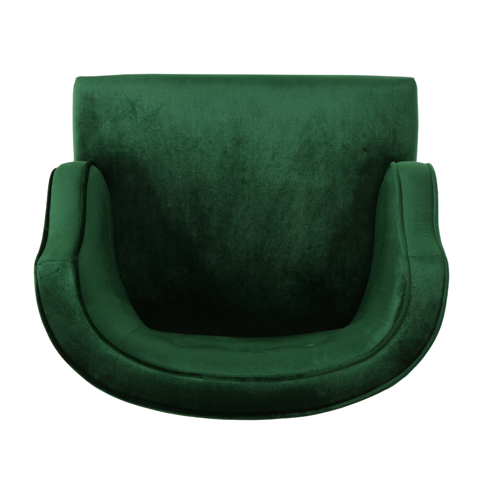 Wren Mid-Century Modern Emerald Green Velvet Tufted Accent Chair