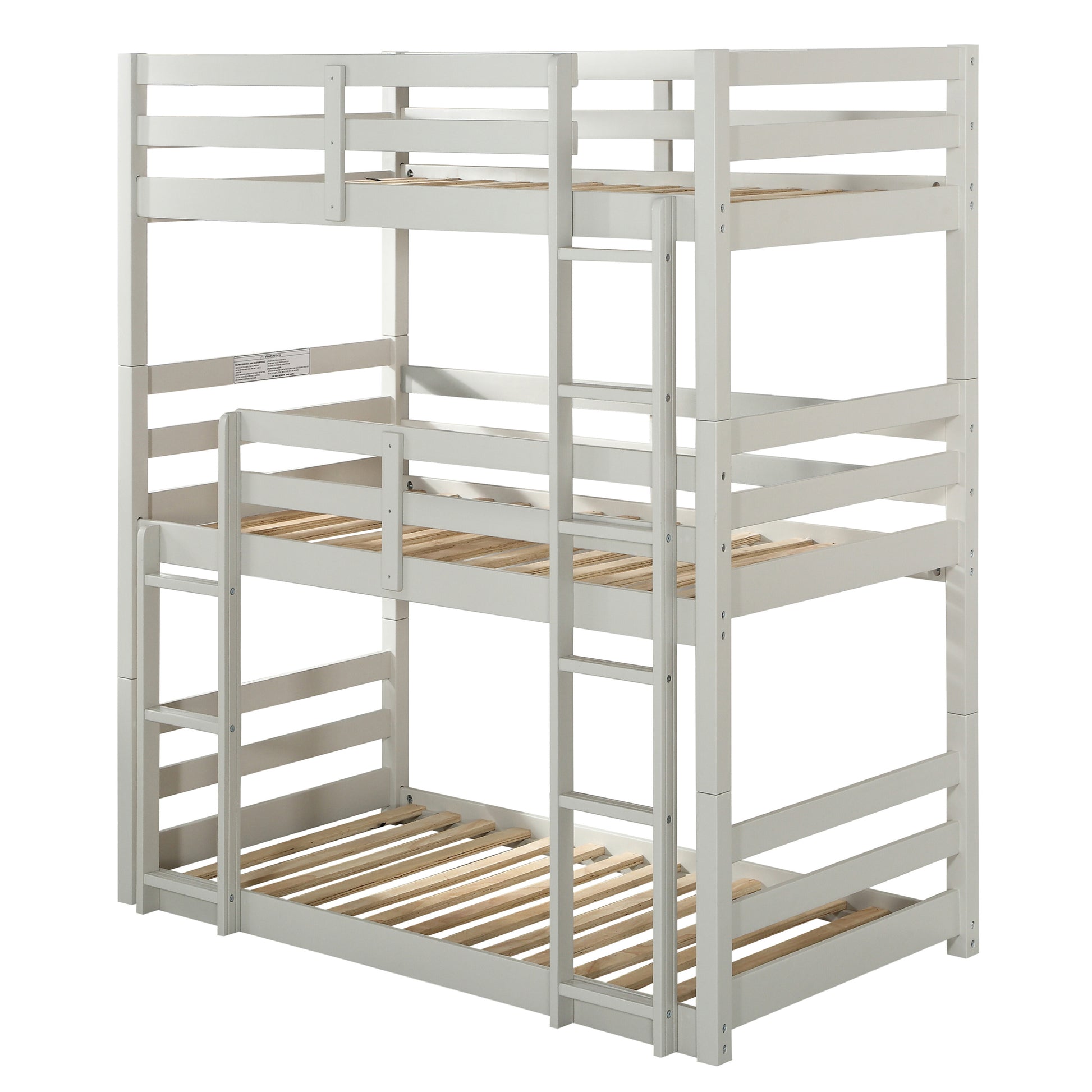 Acme Light Grey Wooden Twin Triple Bunk Bed