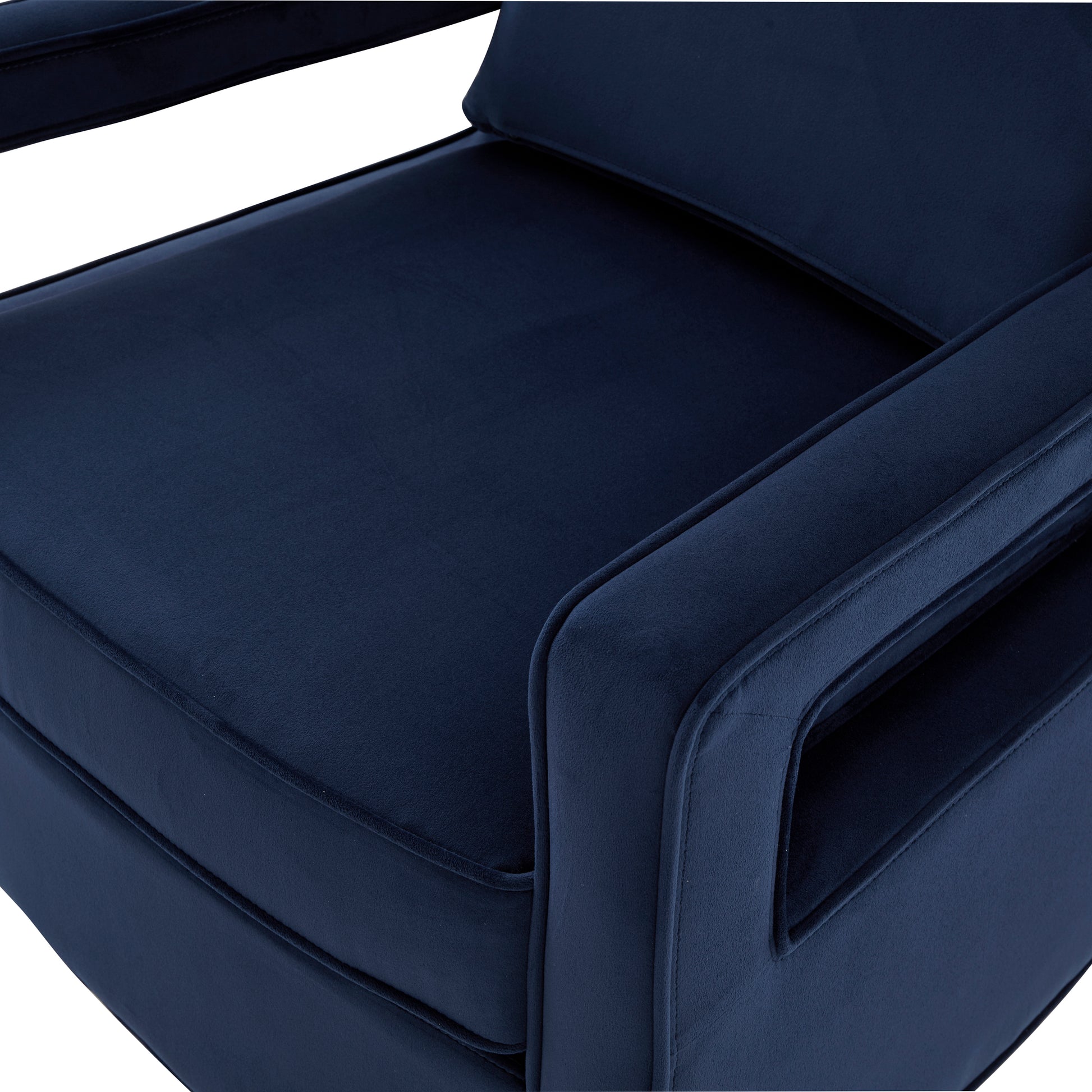 Alina Navy Blue Velvet Accent Arm Chair