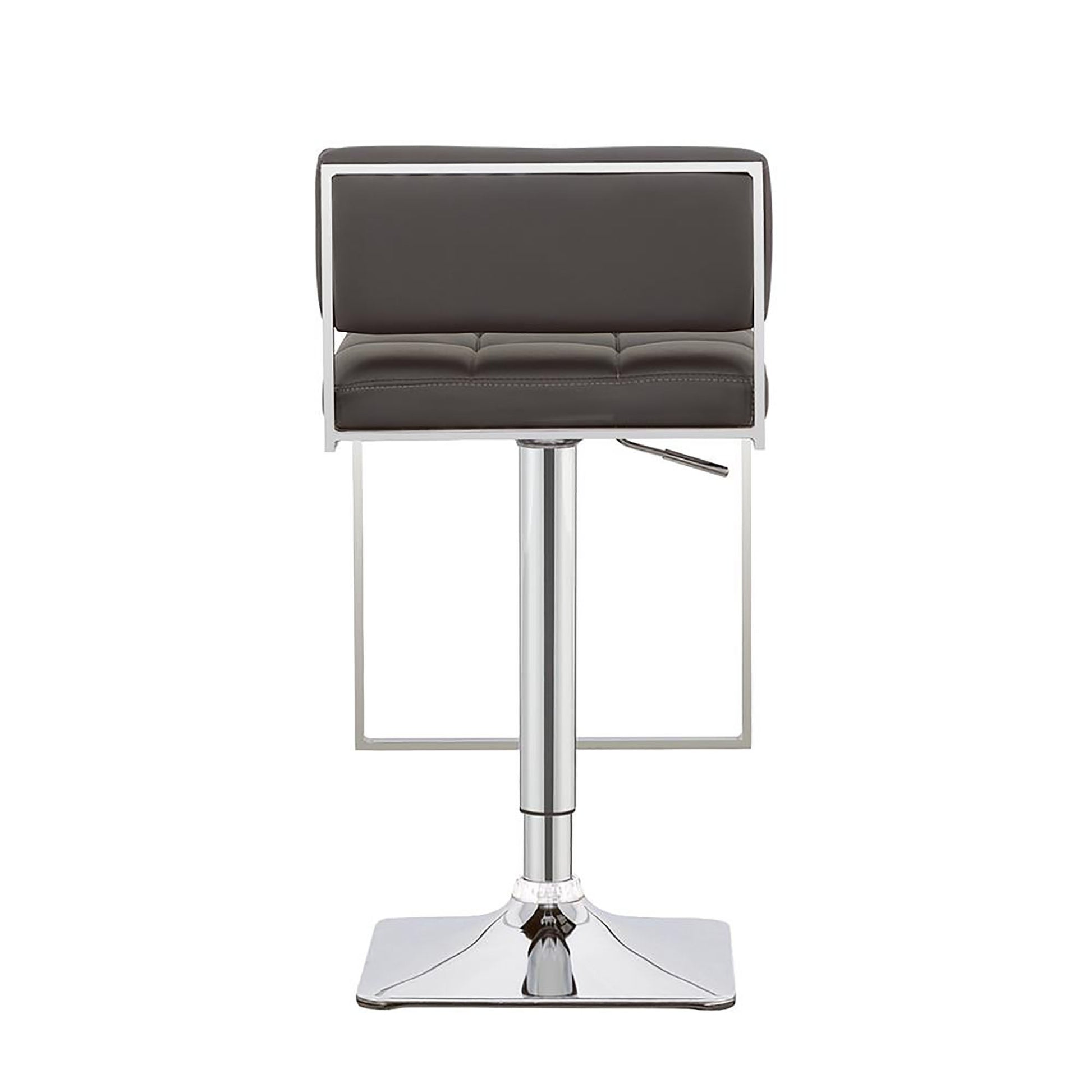 Tanner Grey and Chrome Adjustable Bar Stool Set of 1