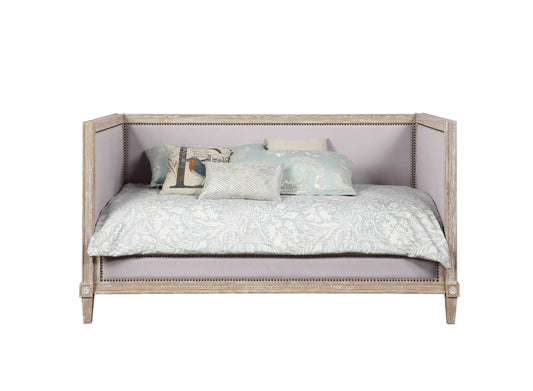 Tester Beige and Weathered Oak Twin Daybed