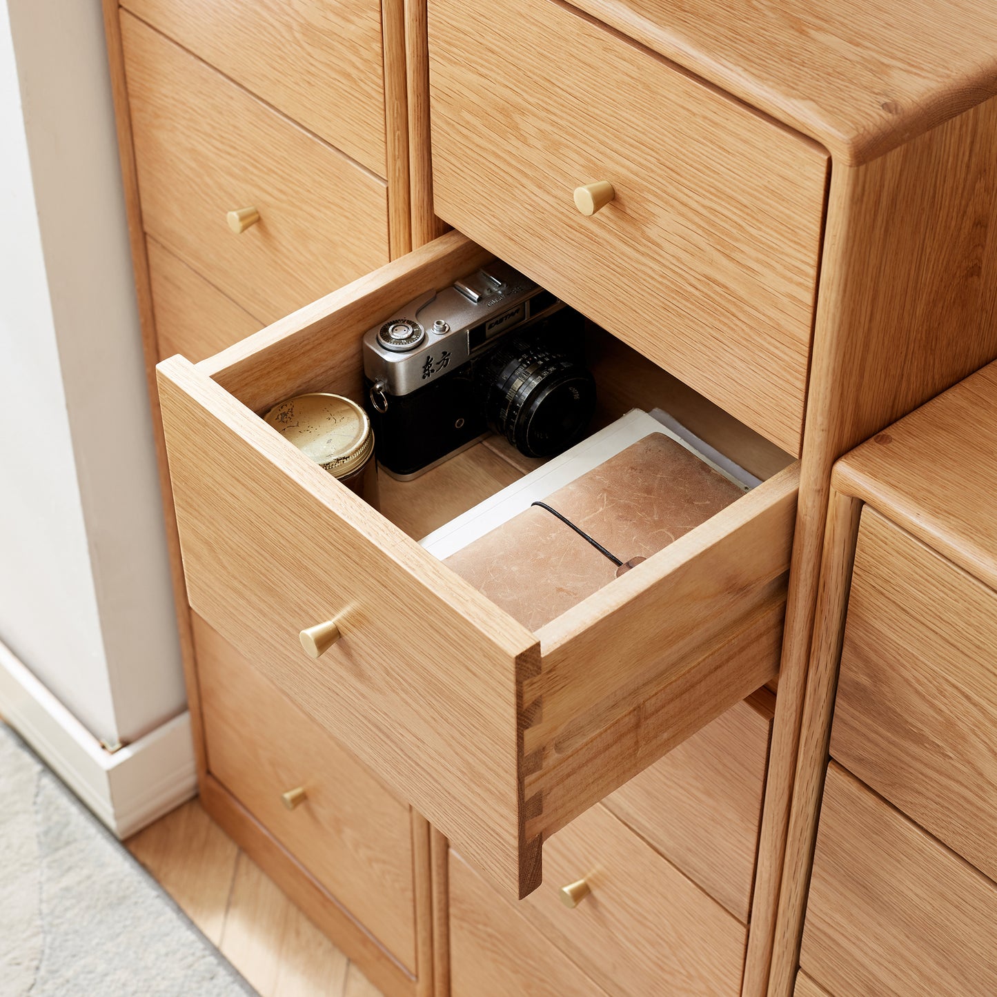 Parker 4-Drawer Solid Oak Chest