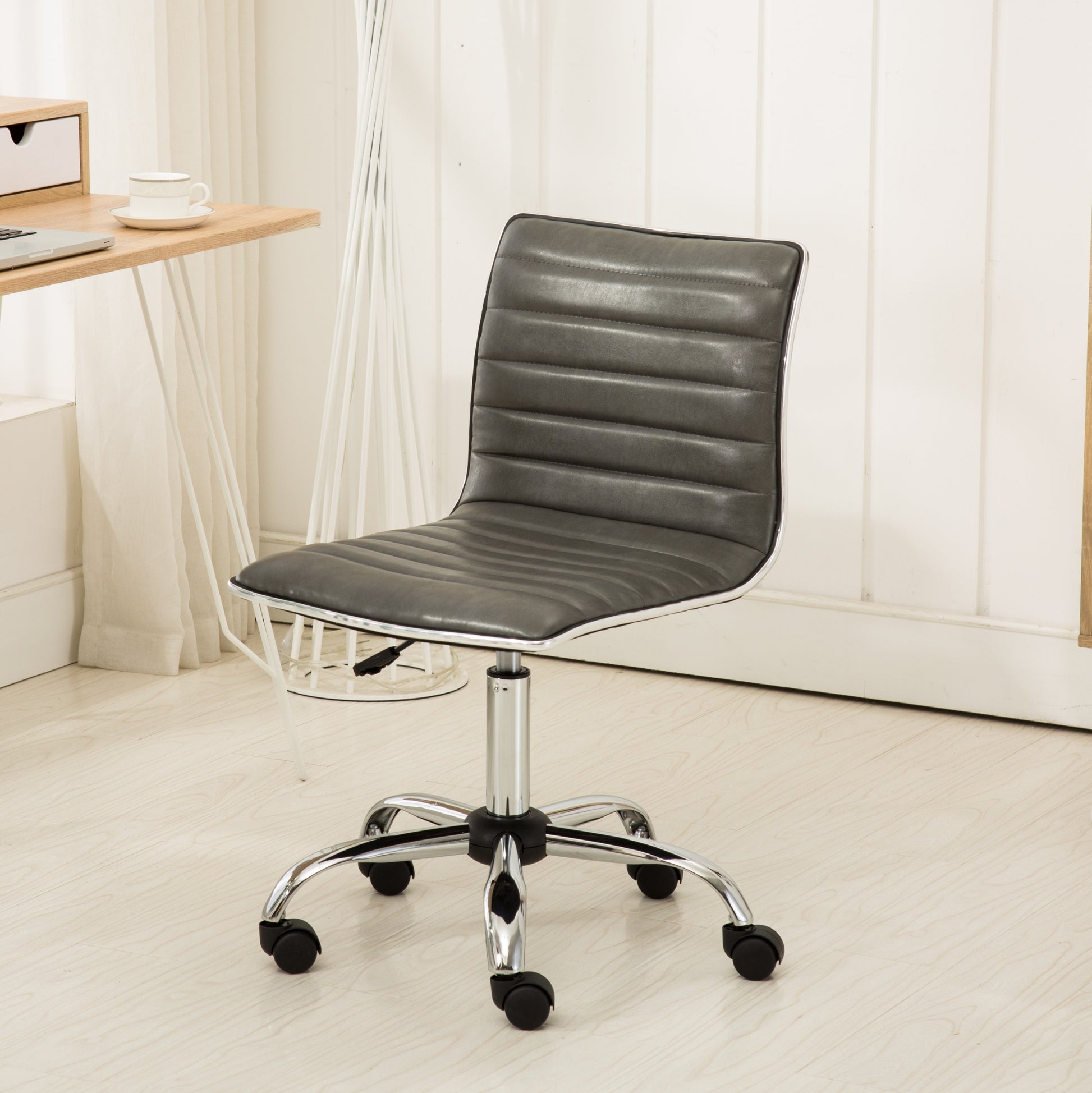 Fremo Chromel Adjustable Air Lift Office Chair, Grey