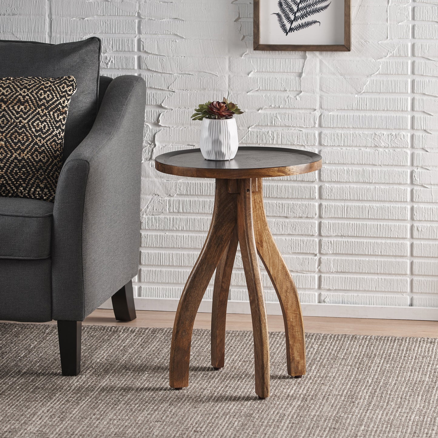 Chase Rustic Wooden Side Table