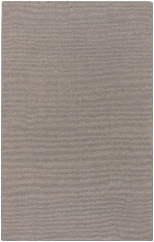 Brockton Solid Wool Gray Area Rug