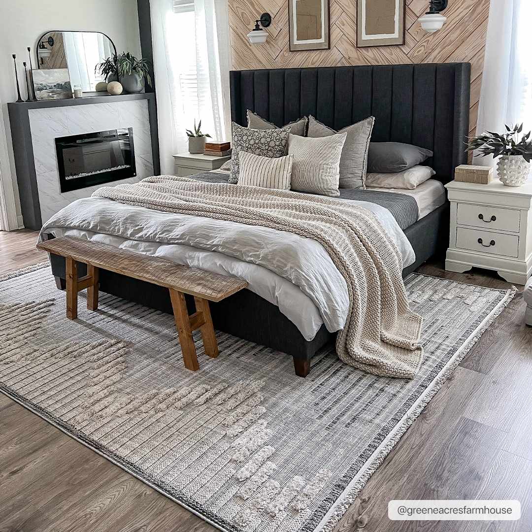 Maulawin Cream High-Low Area Rug