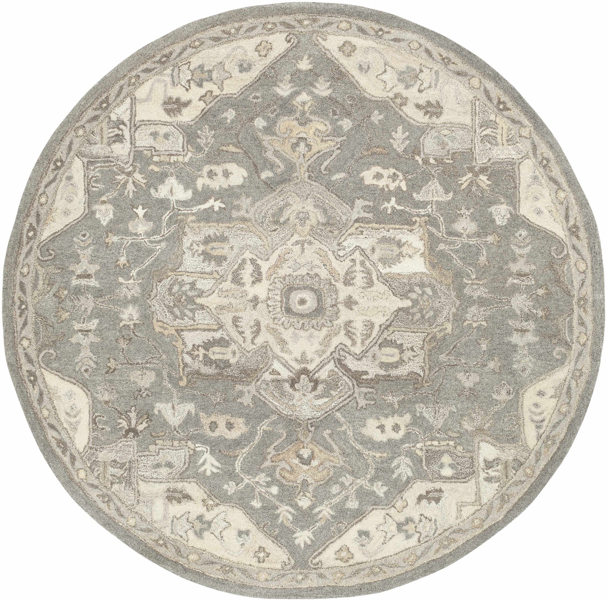 Broomfield 1196 Hand Tufted Taupe Wool Rug