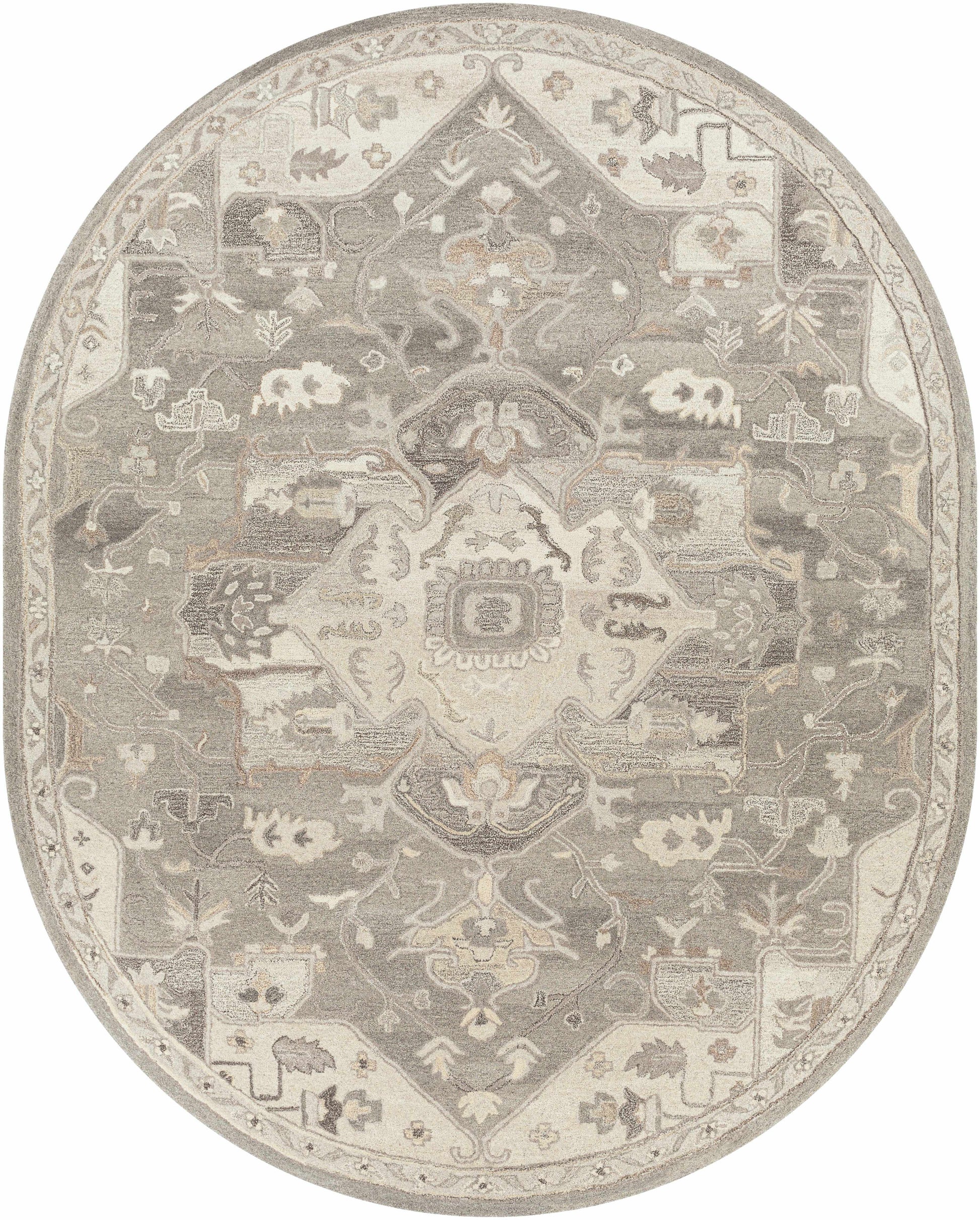 Broomfield 1196 Hand Tufted Taupe Wool Rug