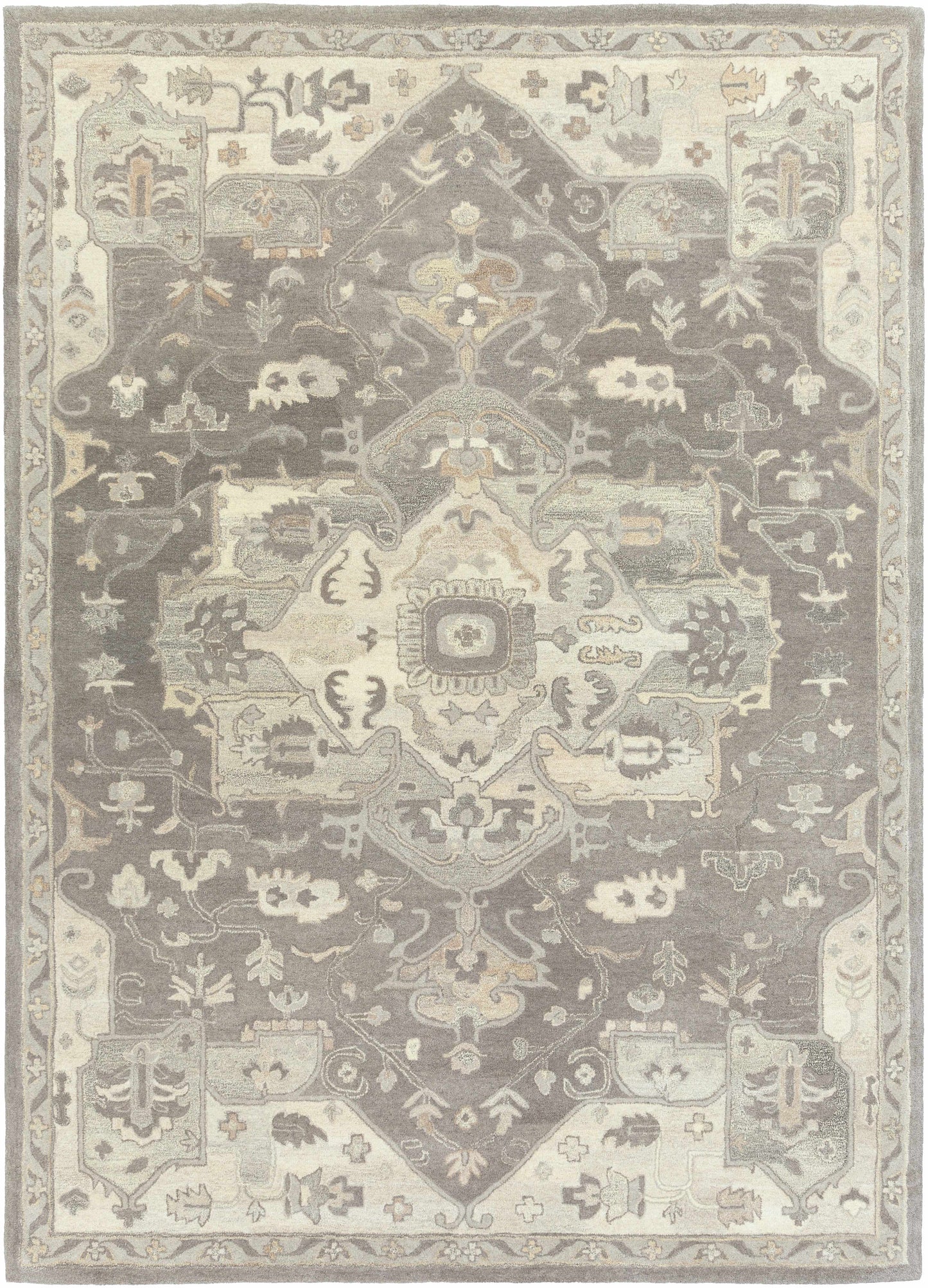 Broomfield 1196 Hand Tufted Taupe Wool Rug