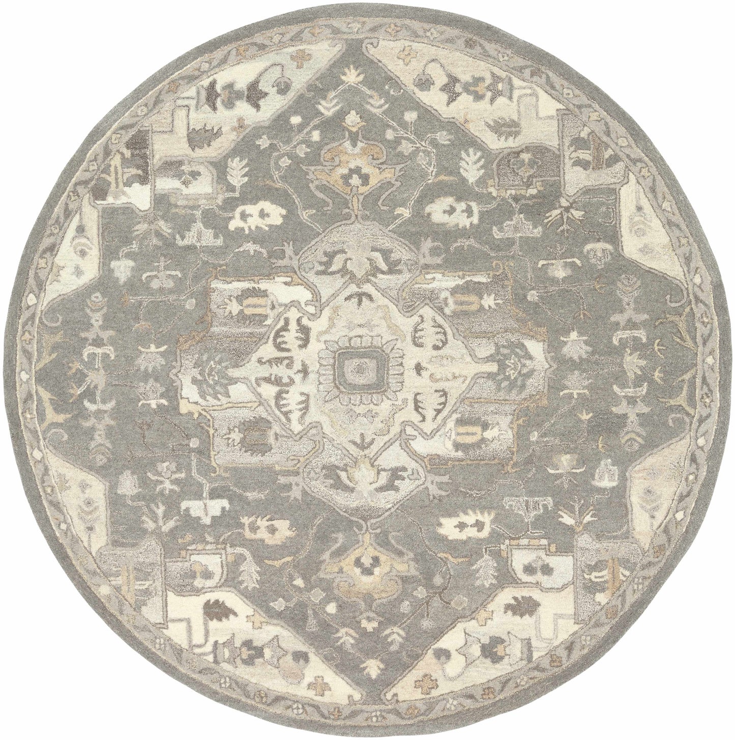 Broomfield 1196 Hand Tufted Taupe Wool Rug