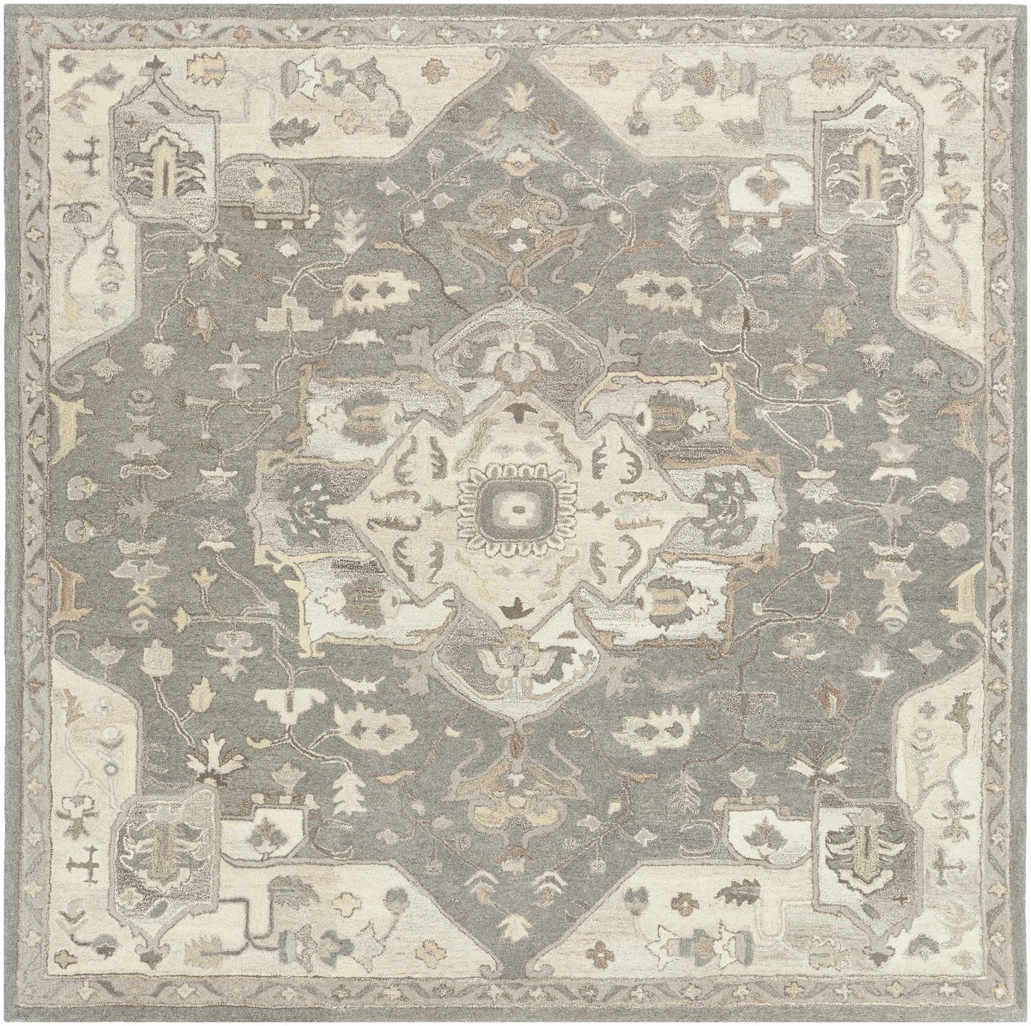 Broomfield 1196 Hand Tufted Taupe Wool Rug