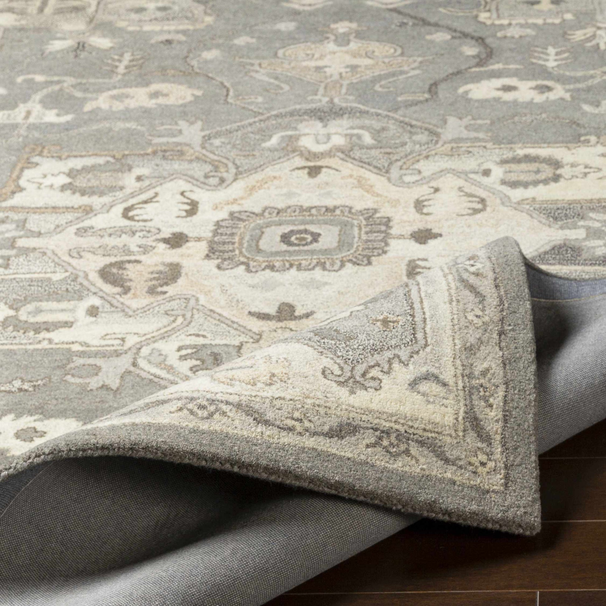 Broomfield 1196 Hand Tufted Taupe Wool Rug