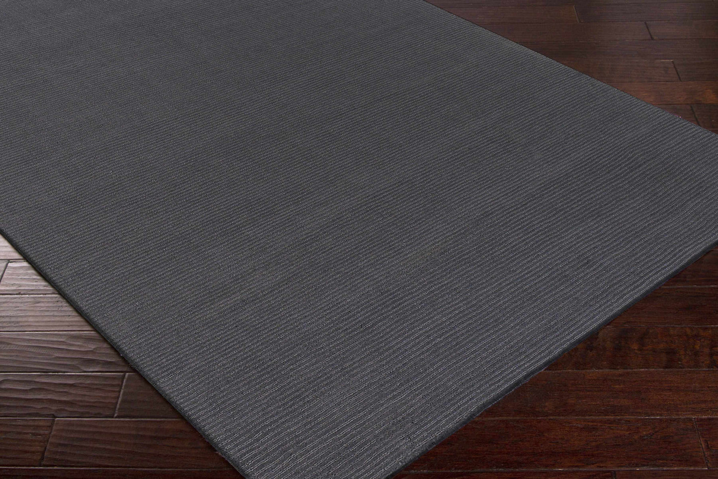 Brockton Solid Wool Charcoal Area Rug