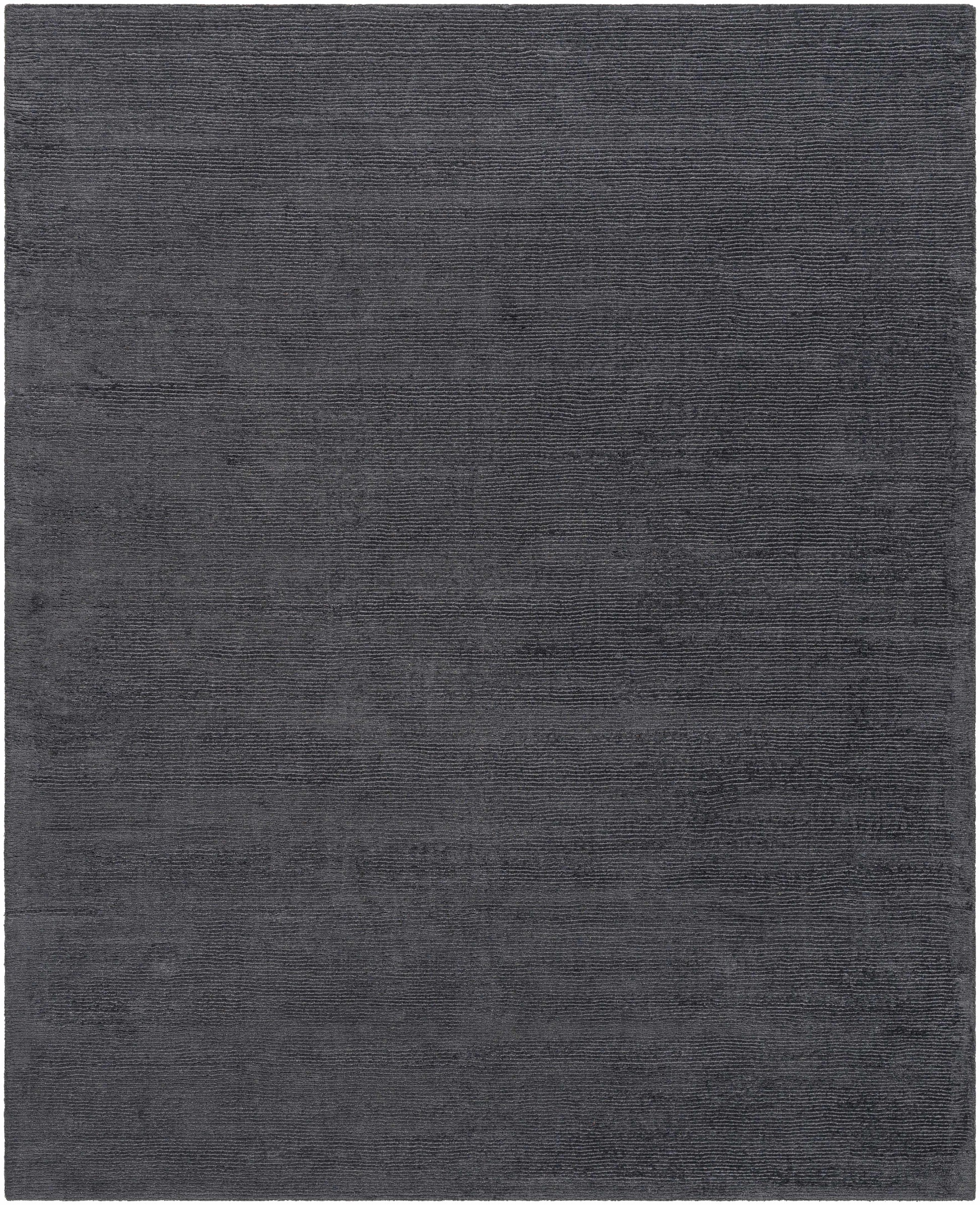 Brockton Solid Wool Charcoal Area Rug