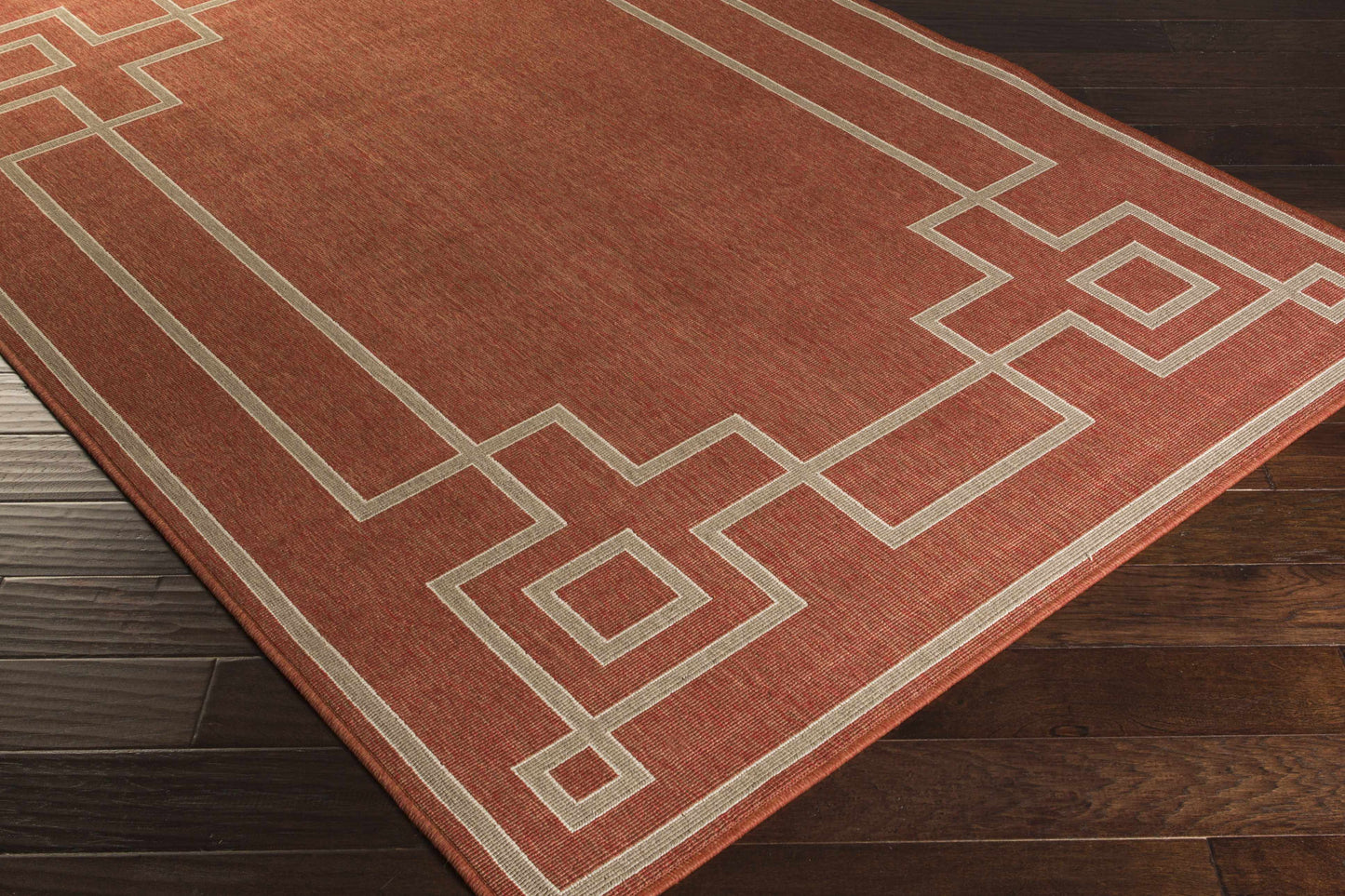 Harborgreek Brick Red Outdoor Rug